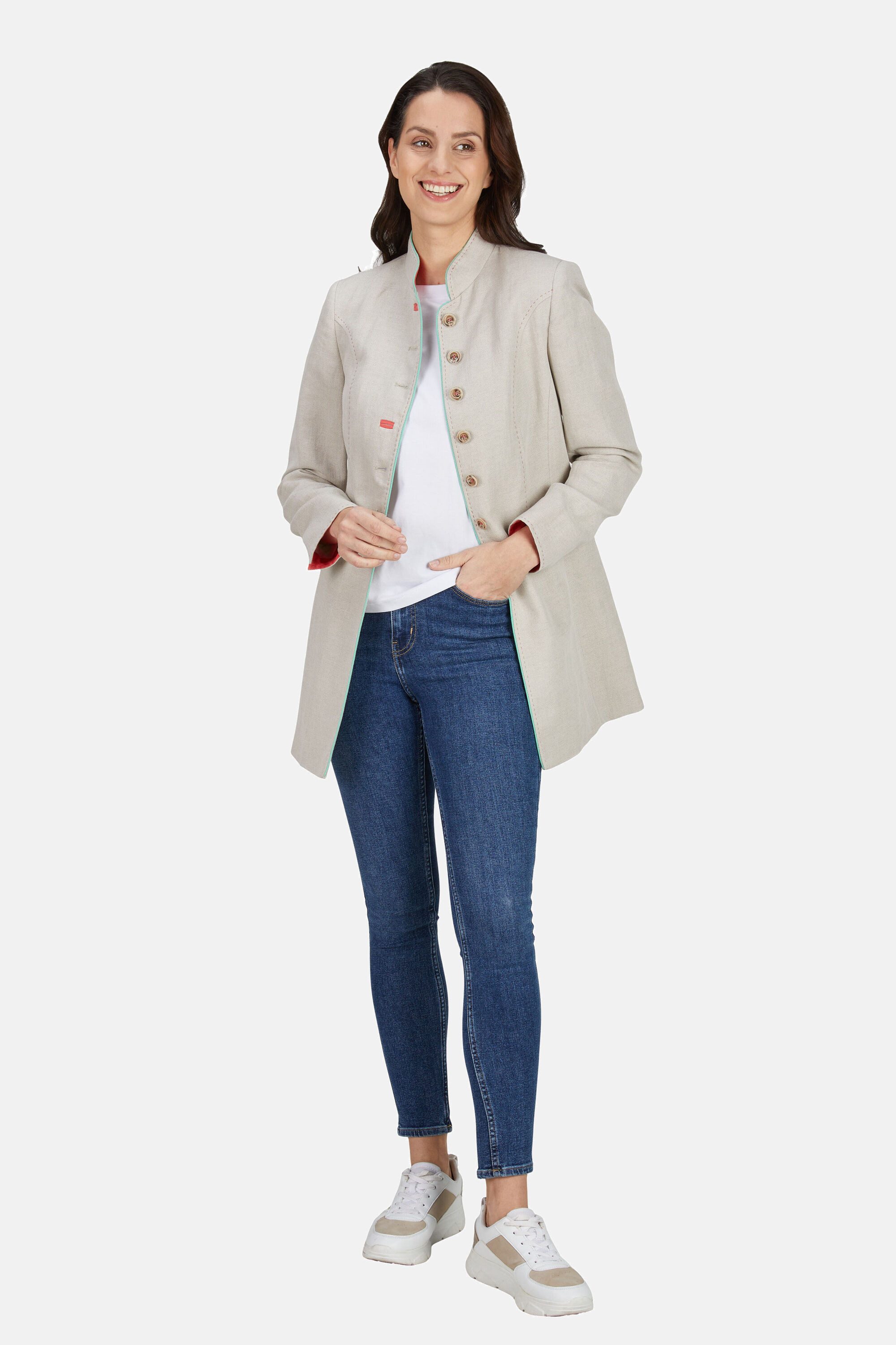 White Label Longblazer aus Leinen Mix günstig online kaufen