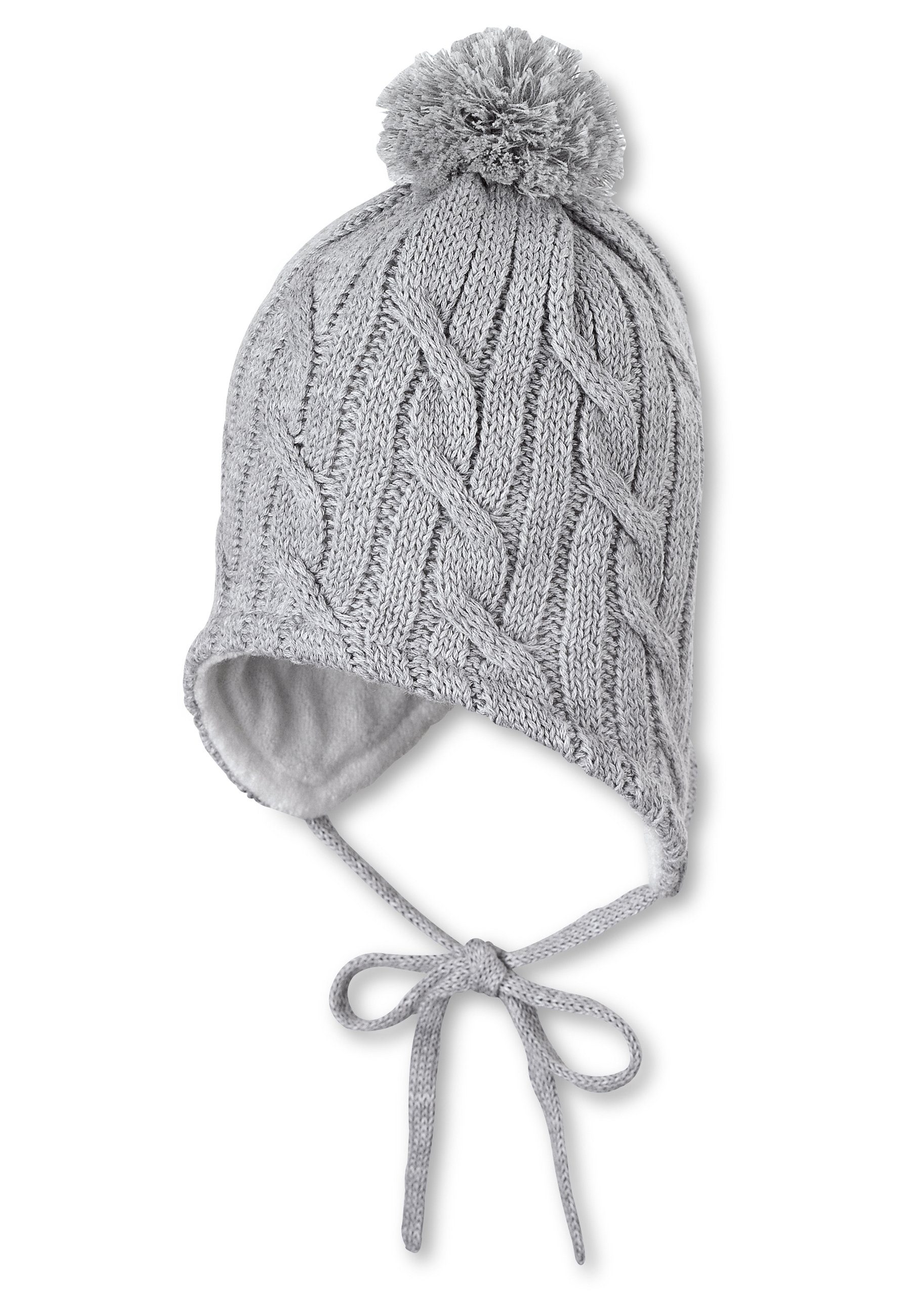 Strickmütze Extrastrick Cappellino Unisex-Bimbi Con Pon Pon E Calda Fodera In Pile