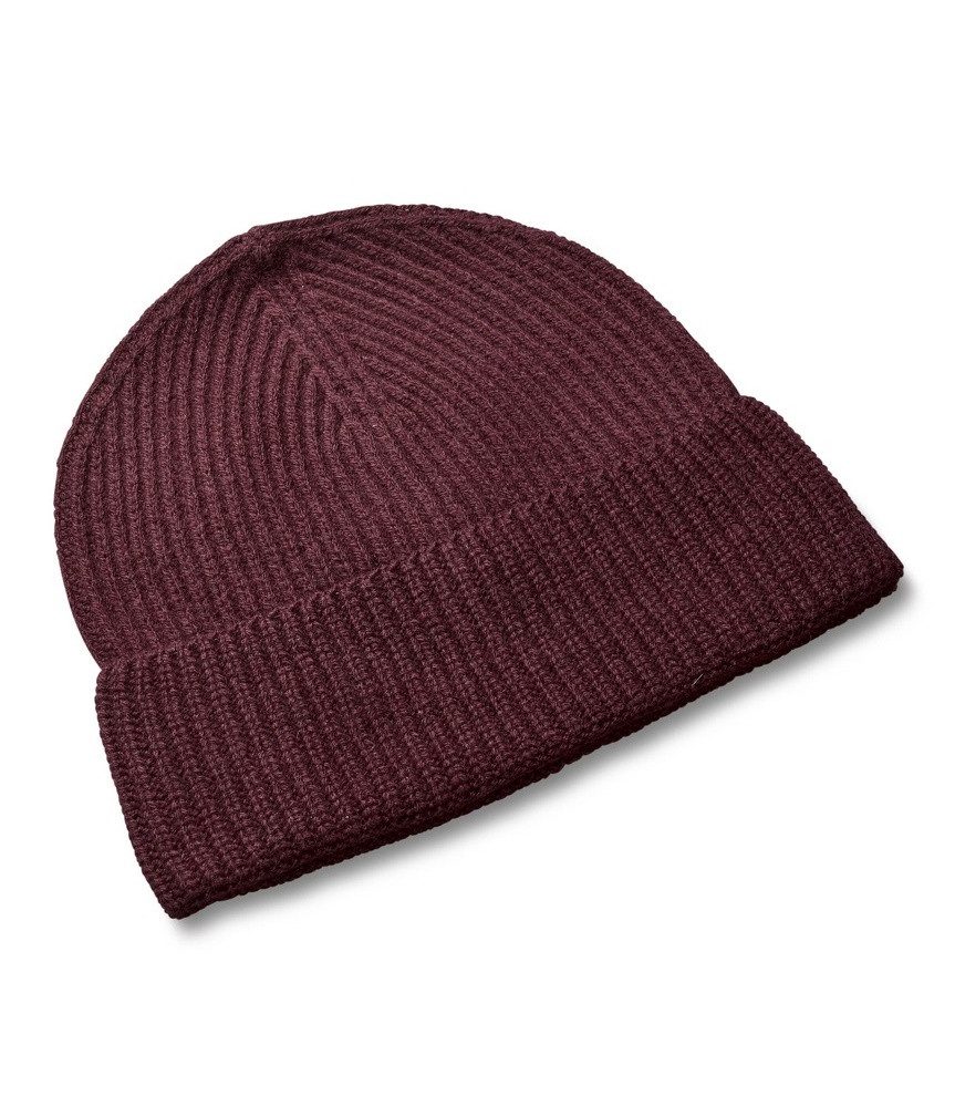 FALKE Beanie Wintermütze - warm, gerippt - burgundrot - 1 Stück günstig online kaufen