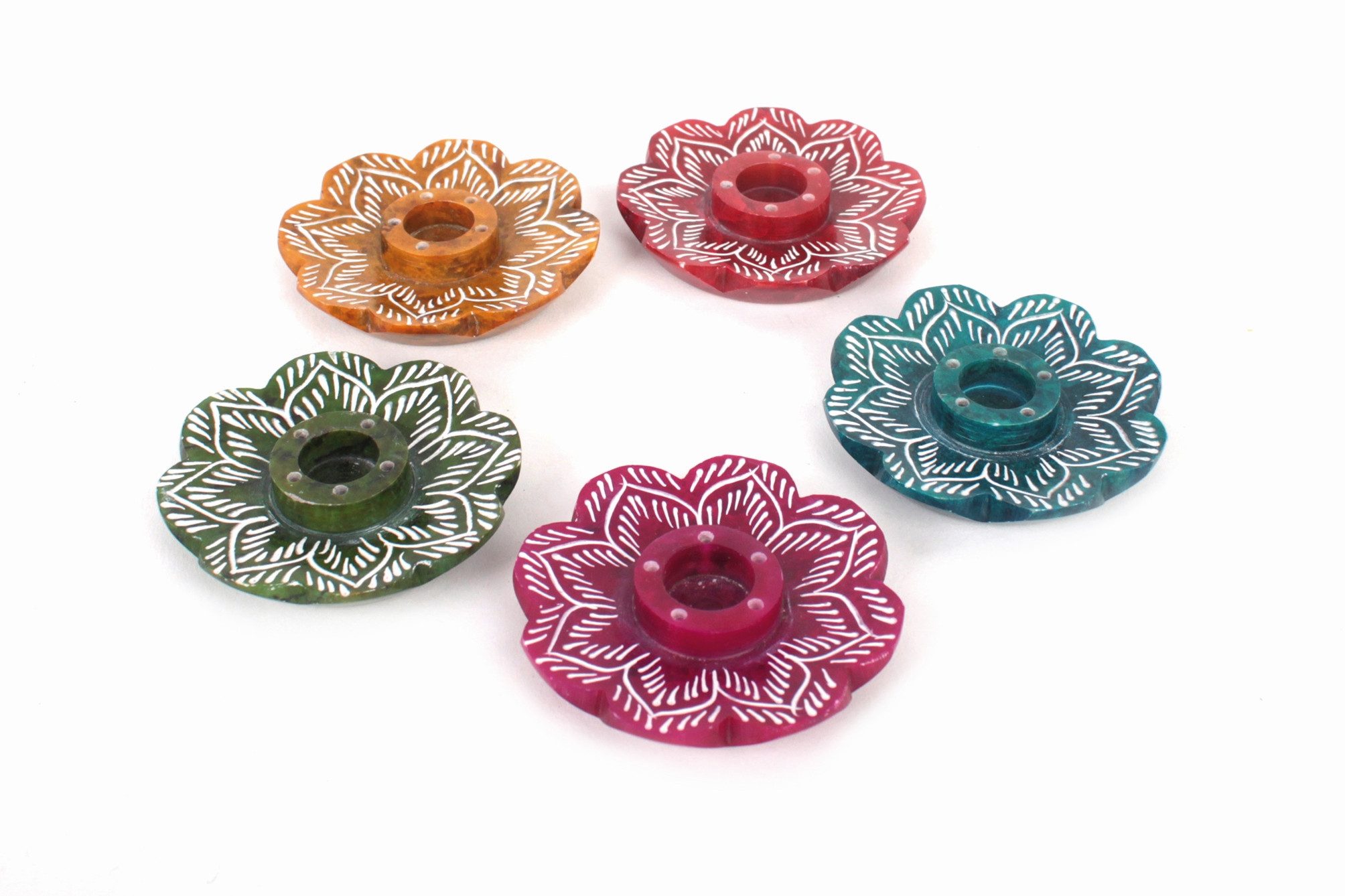 El Puente Räucherstäbchen-Halter Räucherstäbchenhalter "Flower", Handmade, Fair Trade