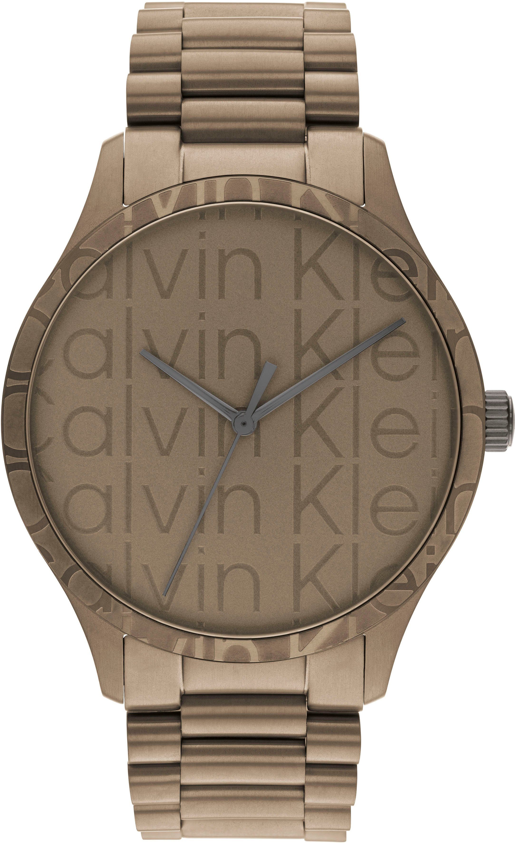 Calvin Klein Quarzuhr ICONIC, 25200343, Armbanduhr, Herrenuhr, Mineralglas, IP-Beschichtung