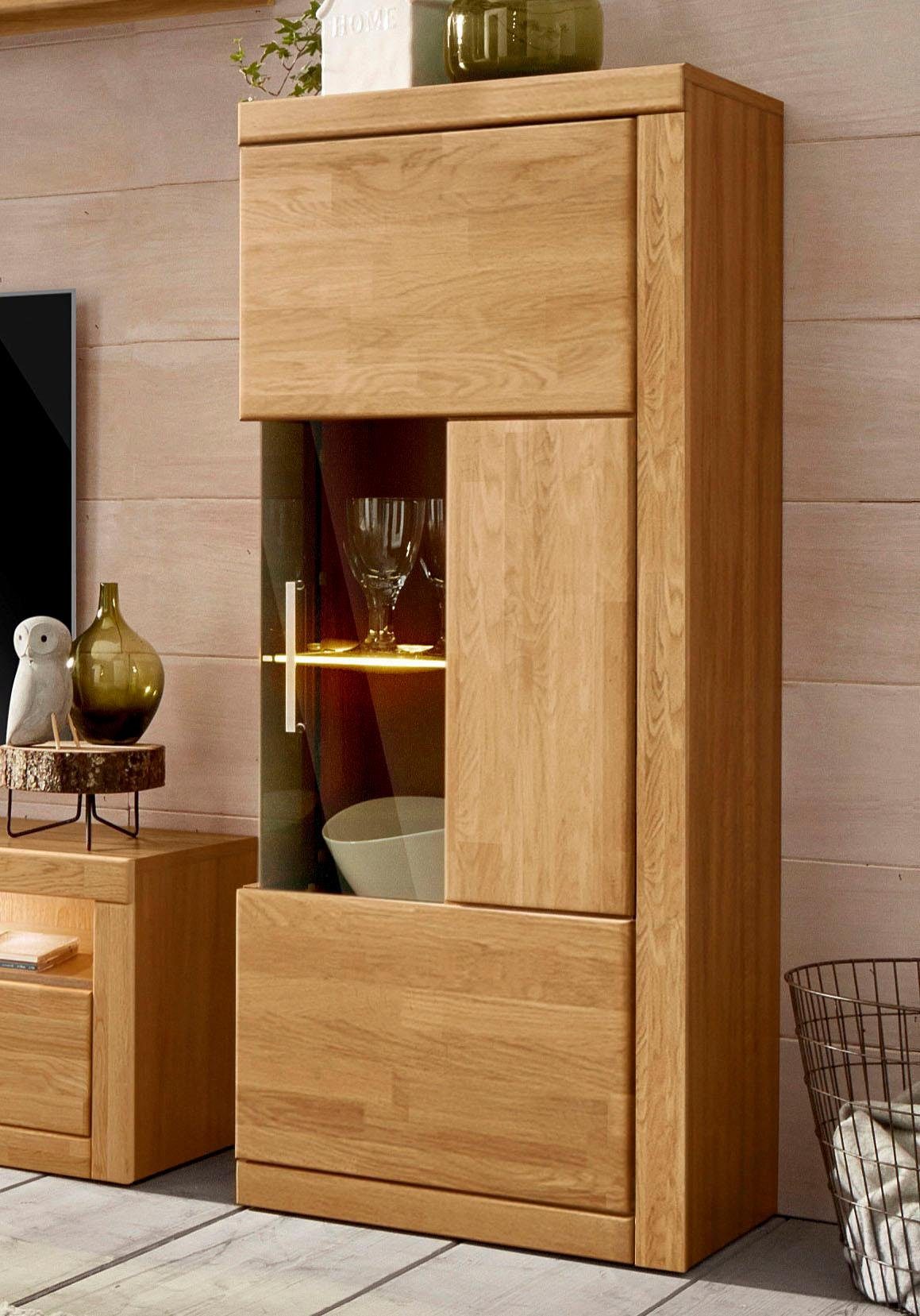 Home affaire Vitrine Ribe,125cm hoch,4 Fächer,1Glasboden günstig online kaufen