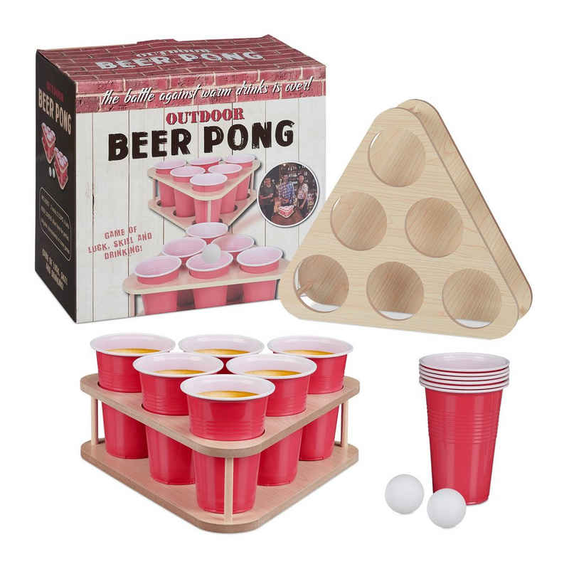 relaxdays Spiel, Beer Pong Set