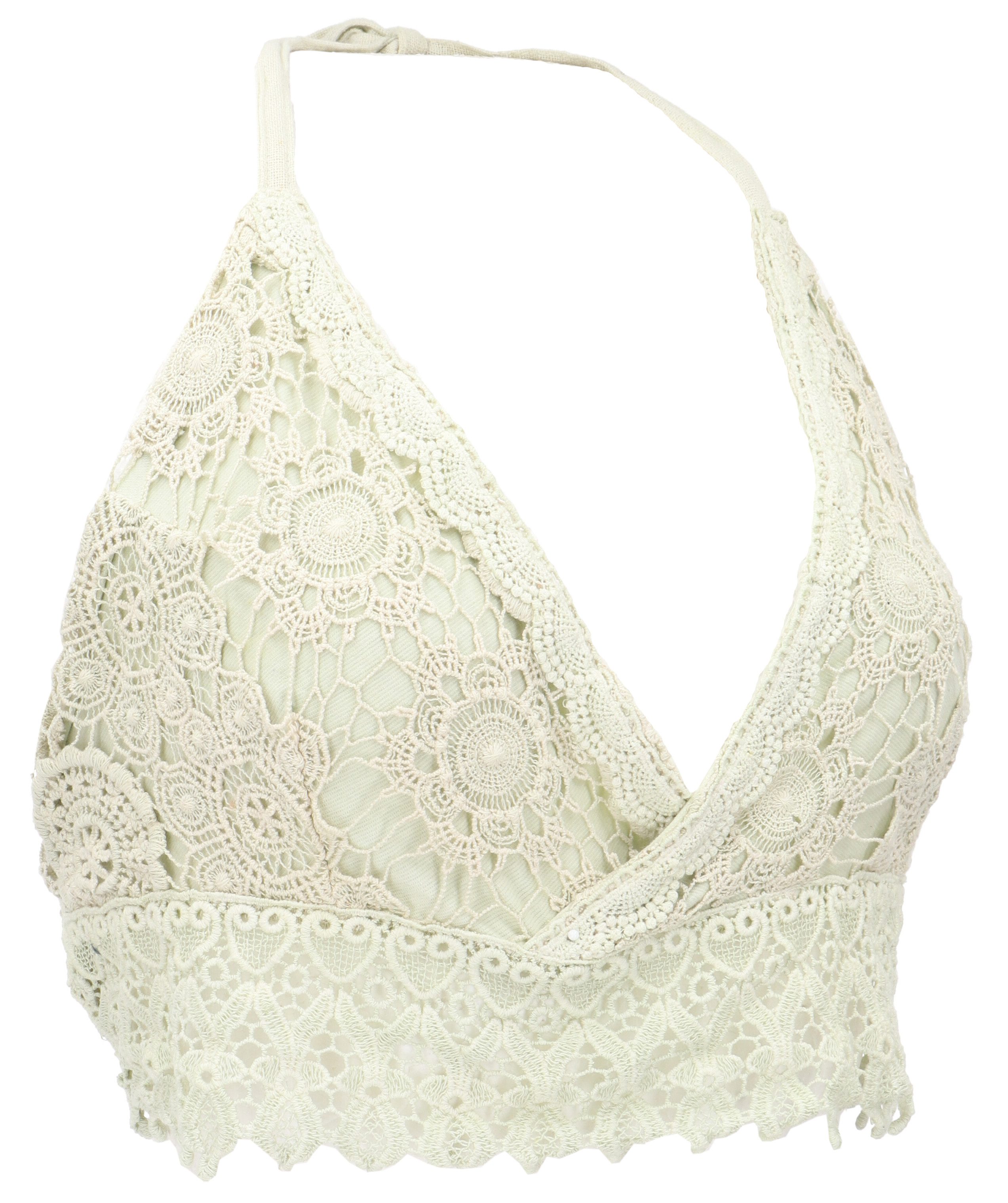 Guru-Shop T-Shirt Goa Top, Psytrance Neckholder Bra Top mit.. Festival, Eth günstig online kaufen