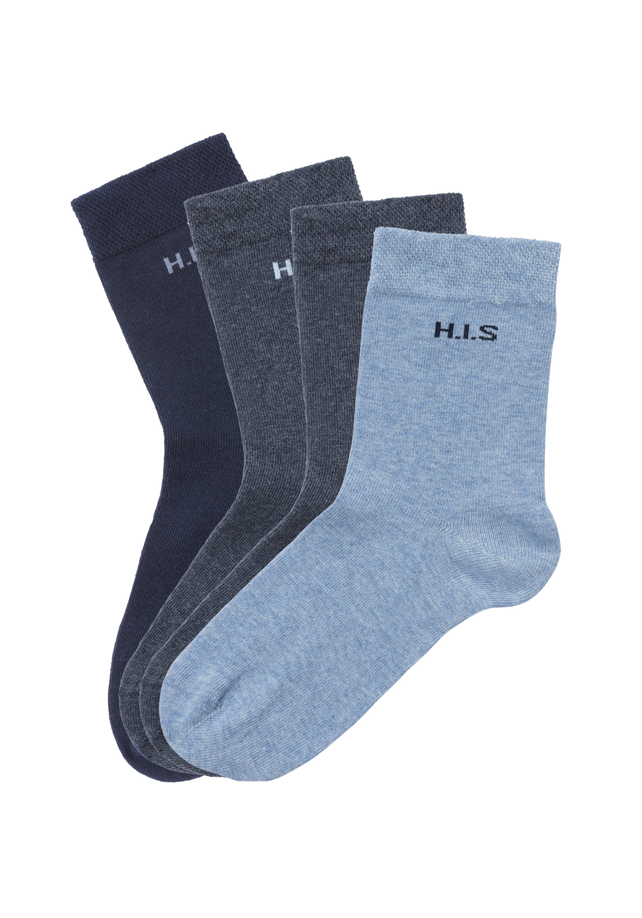 H.I.S Socken (Packung, 4-Paar) ohne einschneidendes Bündchen