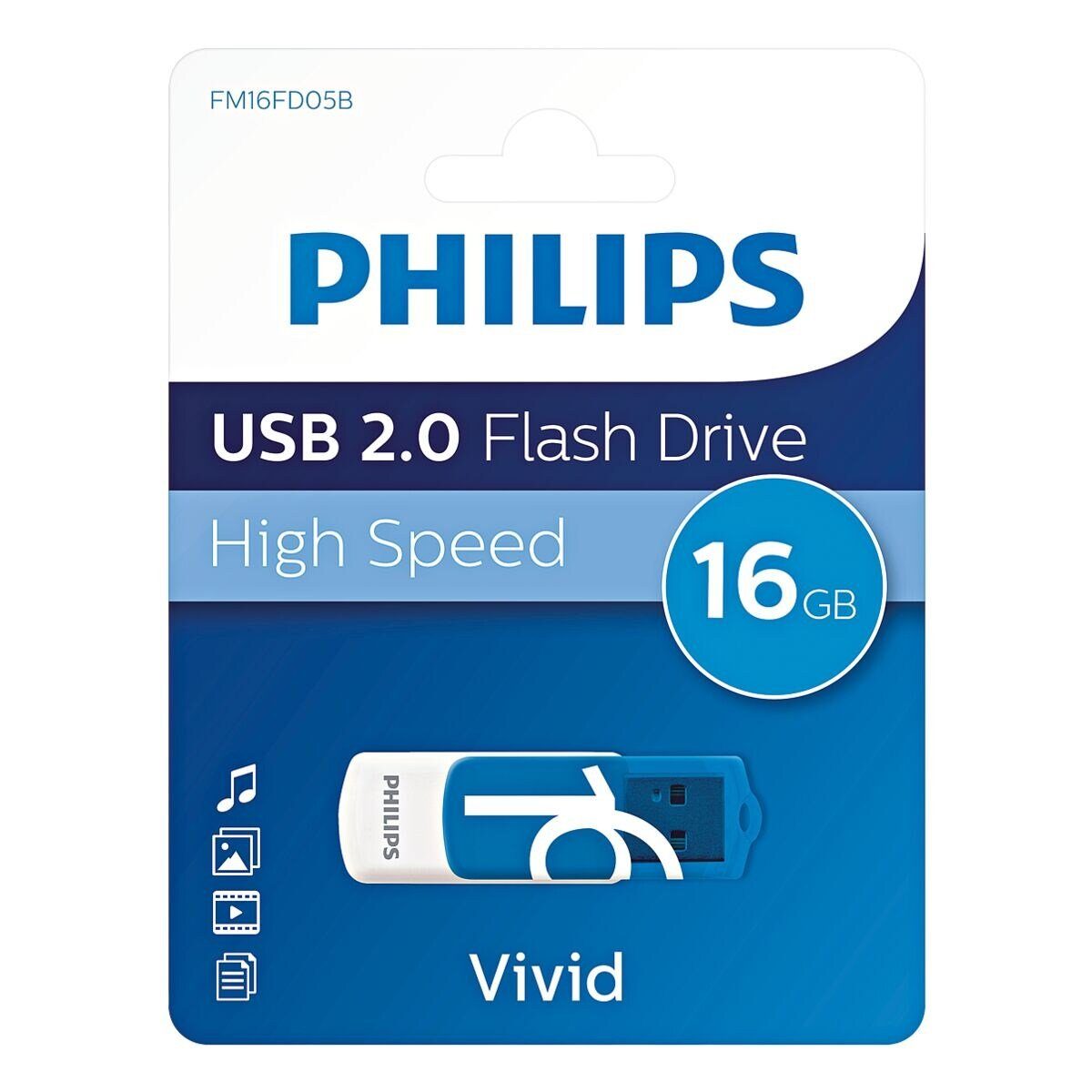 Philips Vivid USB-Stick (Lesegeschwindigkeit 14 MB/s, mit LED-Anzeige)