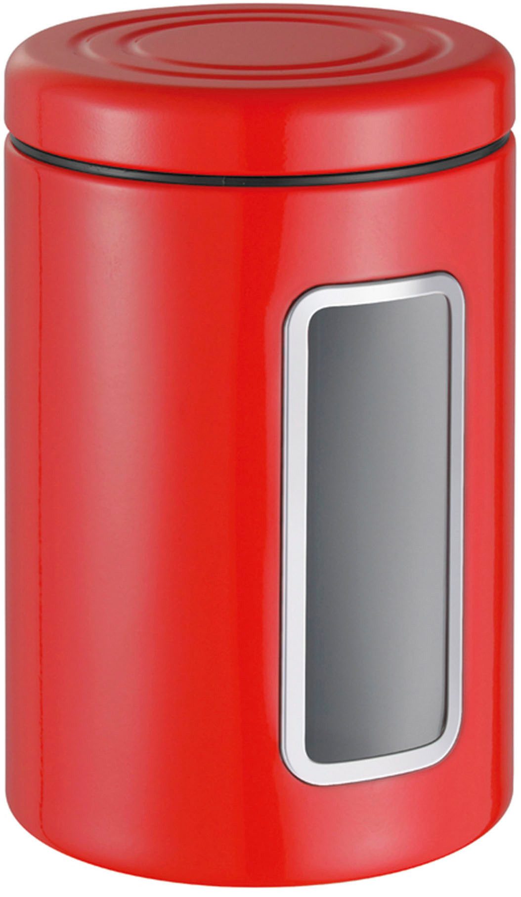 WESCO Vorratsdose Classic Line, Stahlblech, (1-tlg), Deckel mit Kunststoffring / Sichtfenster aus Acryl, 2 L