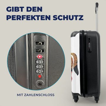 MuchoWow Handgepäckkoffer Eine Illustration eines Kunstwerks eines Einhorns - Mädchen - Mädchen, 4 Rollen, Reisetasche mit rollen, Handgepäck für Ferien, Trolley, Reisekoffer