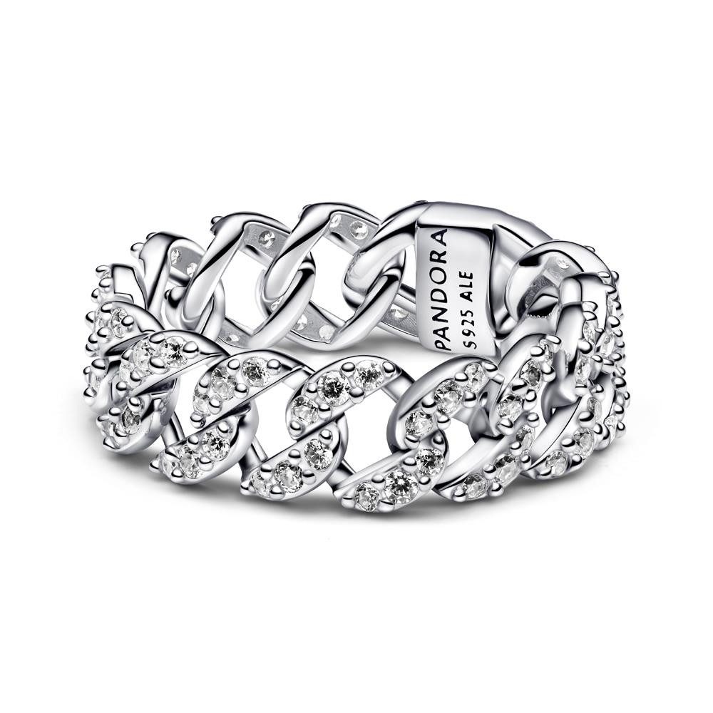 Pandora Fingerring PANDORA Gliederketten Ring für Damen, 925er Silber, Timeless
