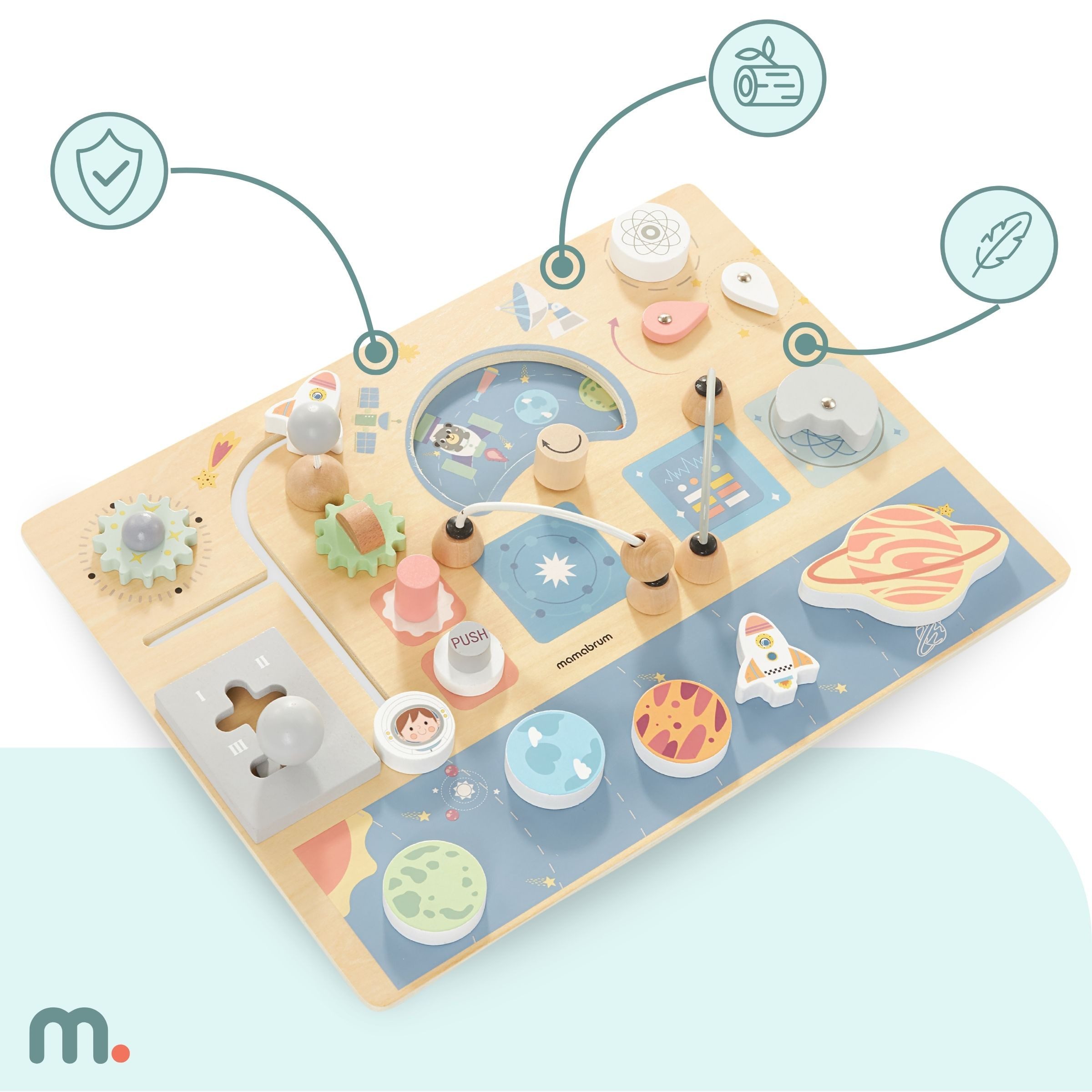 Mamabrum Lernspielzeug Holz-Spieltafel Kosmos XL - günstig online kaufen