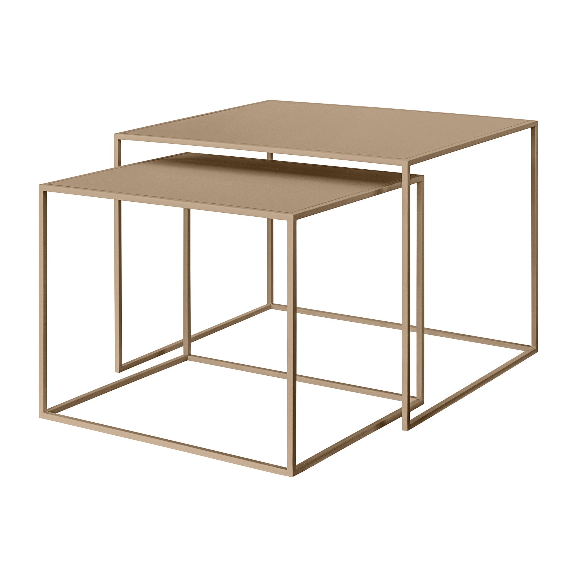 blomus Beistelltisch -FERA- 2er Set quadratische Tische: Minimalistisch, Robust & Elegant (Set, 2-St., 2 Tische), Pulverbeschicht, Minimalistisches Design, Platzsparend, Quadratisch