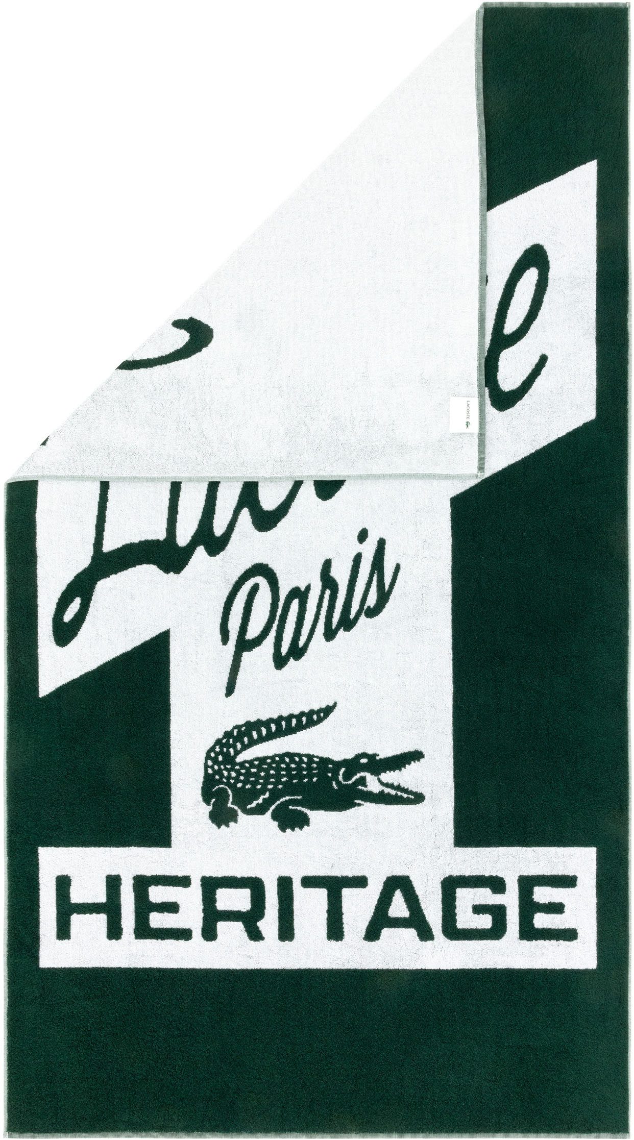 Lacoste Strandtuch LRETRO, Frottier (1-St), mit Label-Applikationen