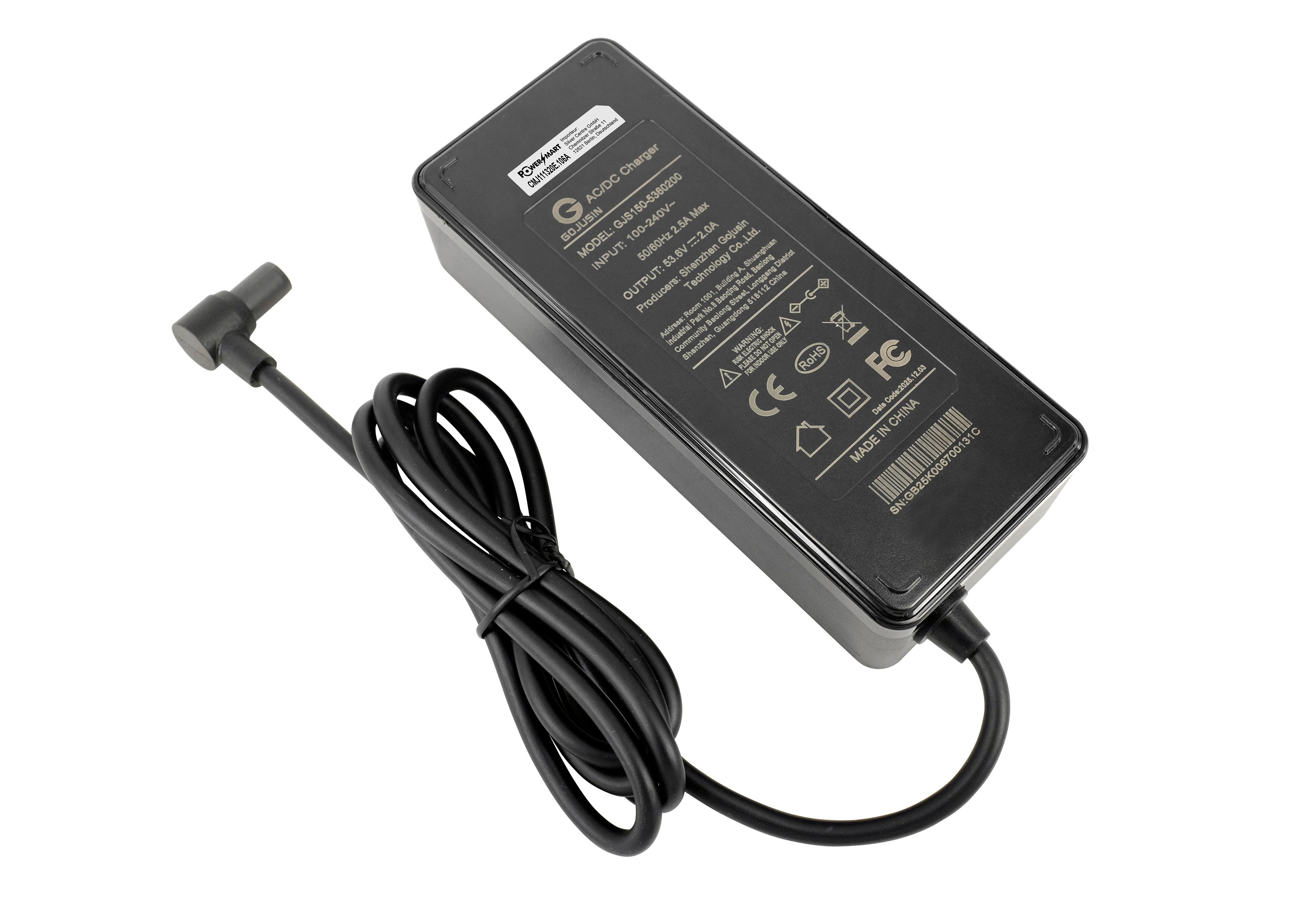 PowerSmart CJS150-5360200 Batterie-Ladegerät (53,6V 2A für Xiaomi 4 Pro 2nd gen)