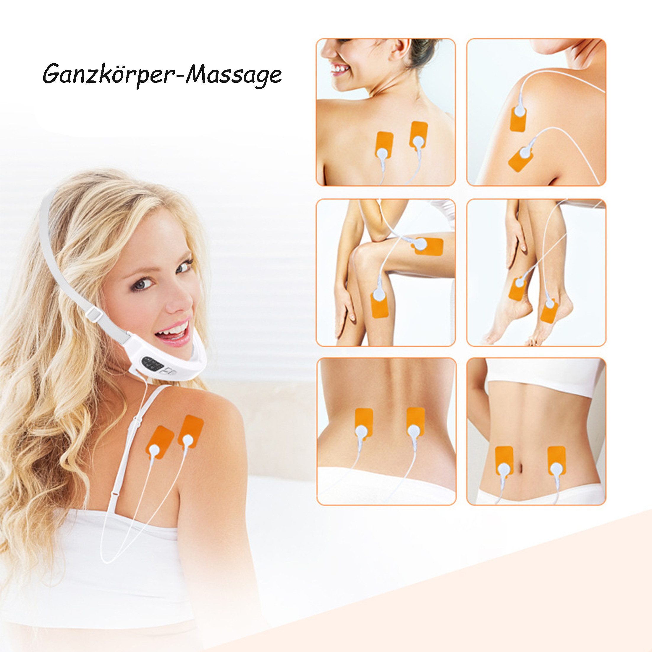 KINSI Gesichtsmassagegerät EMS Gesichts-Massagegerät mit Fernbedienung,Face-Lifting-Gerät, V-Kinn-Massagegerät Anti-Falten Gesichtsverjüngungsgerät – Bild 2 von 5
