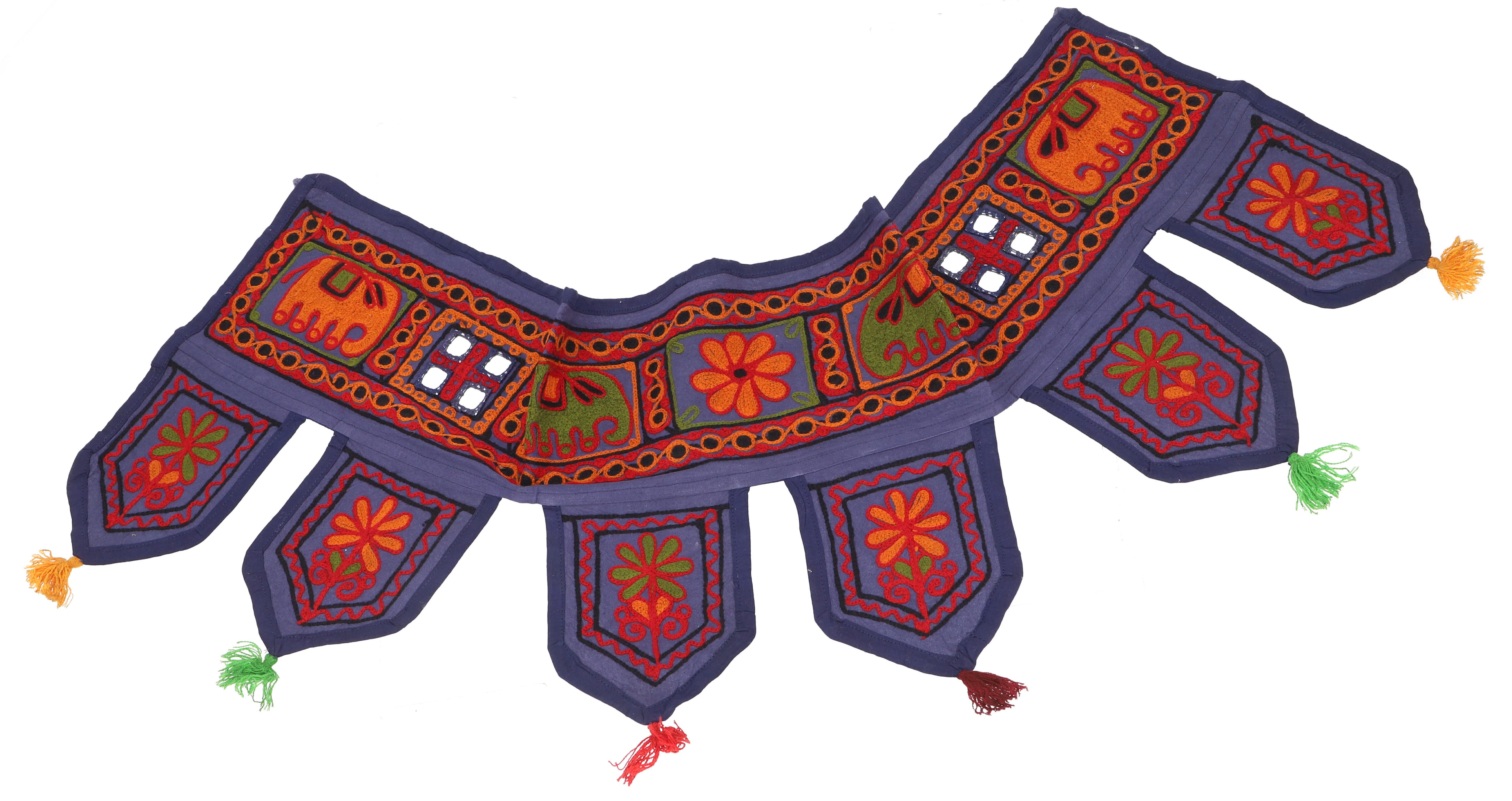 Guru-Shop Wandteppich Indischer Wandbehang, Orientalischer Wimpel mit.., Höhe: 30 mm