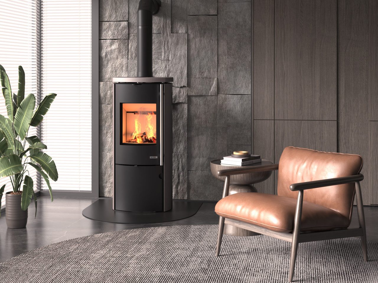 Accente Kaminofen Accente Kaminofen Amstad Rosewood schwarz 7,5 kW günstig online kaufen