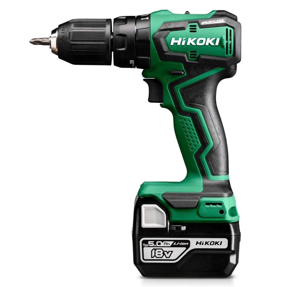 HiKOKI Akku-Schlagbohrschrauber DV18DDWPZ Akku-Schlagbohrschrauber inkl. 2 x 5 Ah Akkus