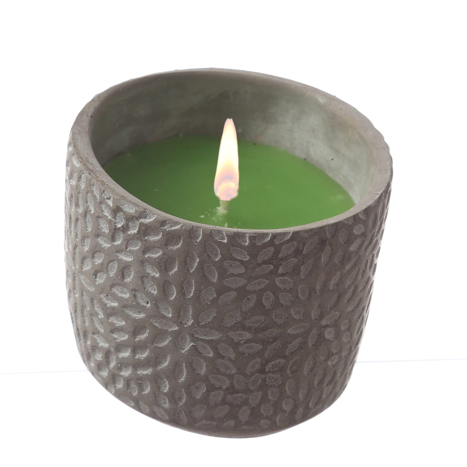 MARELIDA LED-Kerze Duftkerze Citronella Echtwachskerze im Betontopf Outdoorkerze grün (1-tlg)