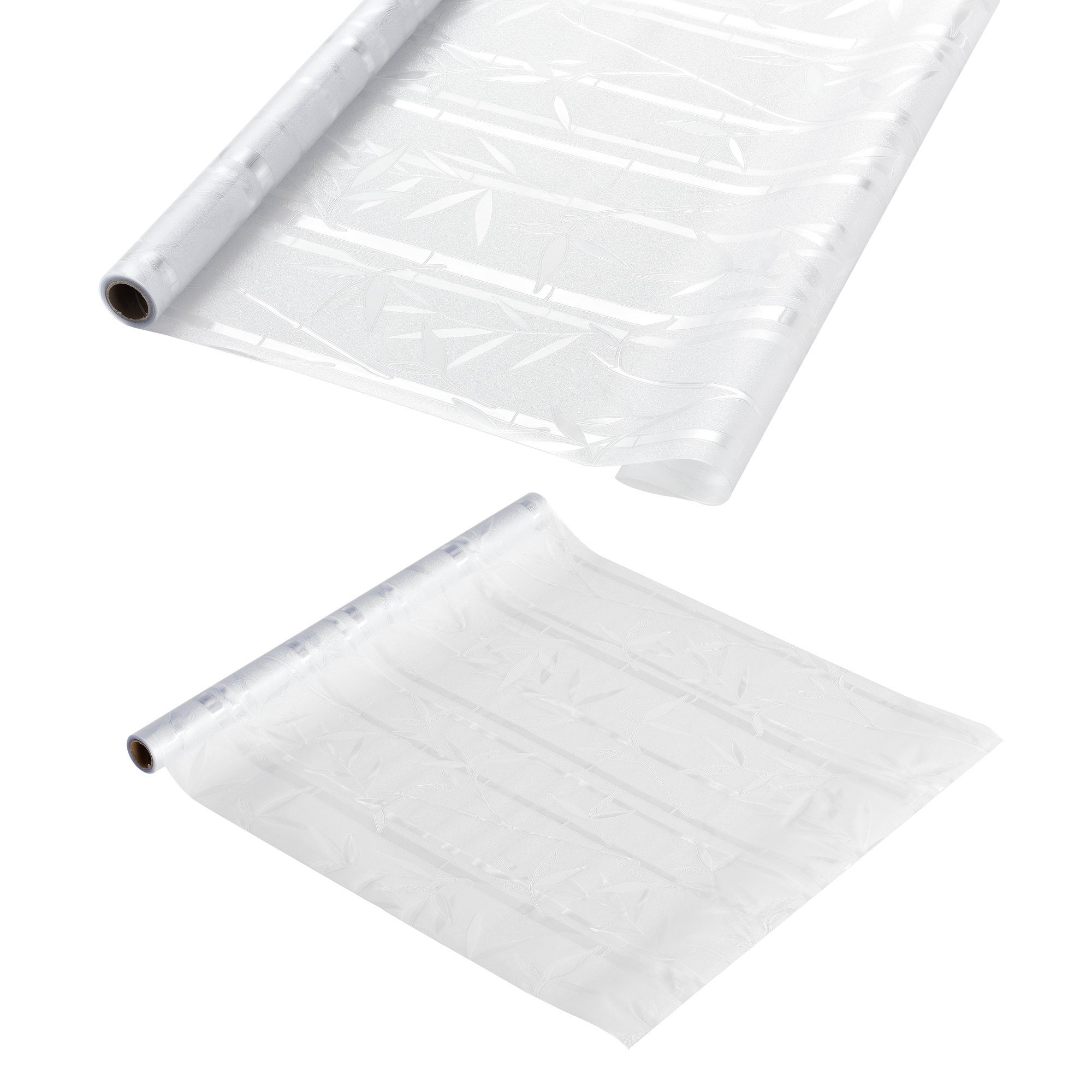 casa.pro Fensterfolie, blickdicht, strukturiert, Sichtschutzfolie Milchglas Bambus - 50 cm x 1 m - statisch