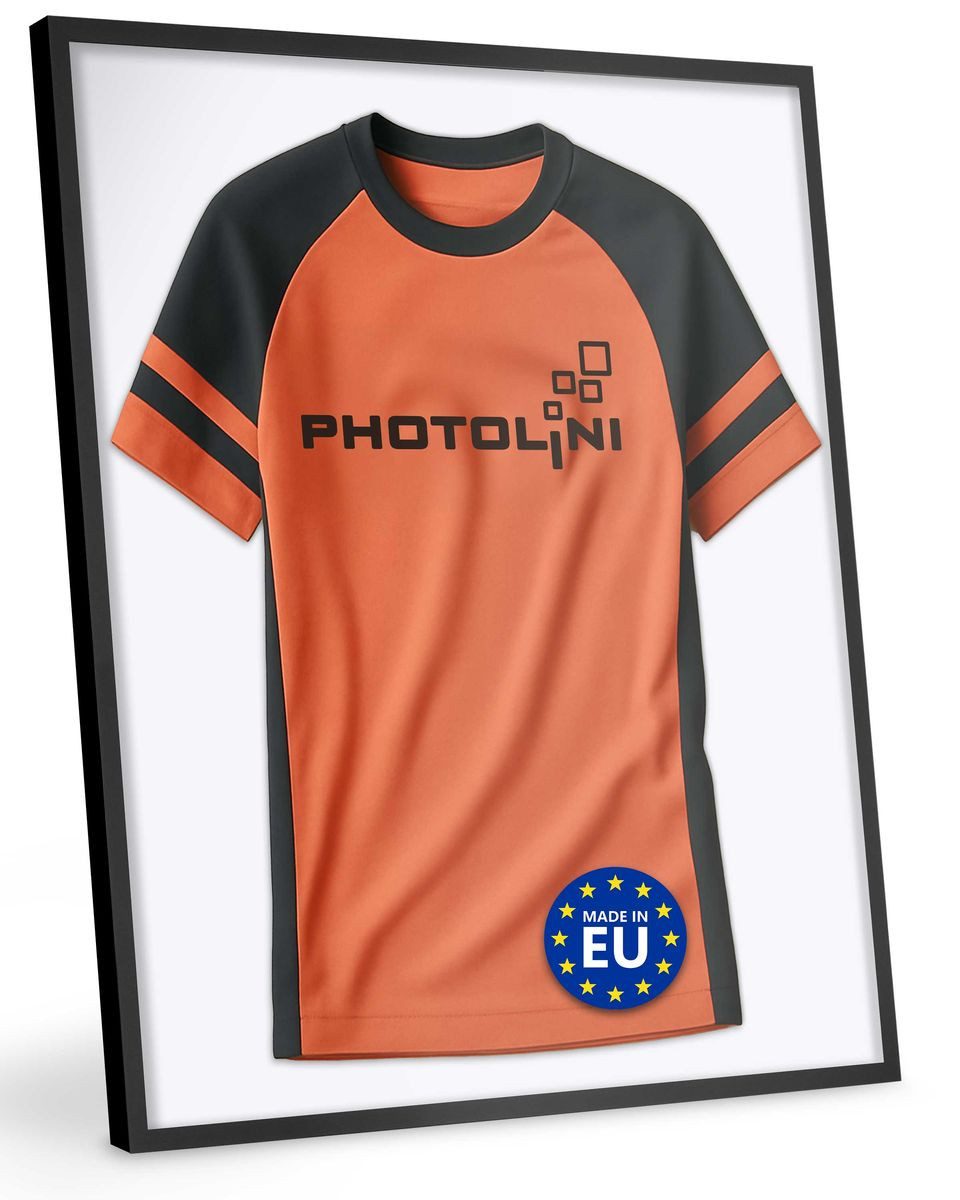 PHOTOLINI Bilderrahmen Trikotrahmen, Rahmen für Trikot mit Acrylglas zum Aufhängen, für 1 Bilder (1 Einzelrahmen), Rahmen für Trikots mit zweifarbige Rückwand & starkem Magnetsystem