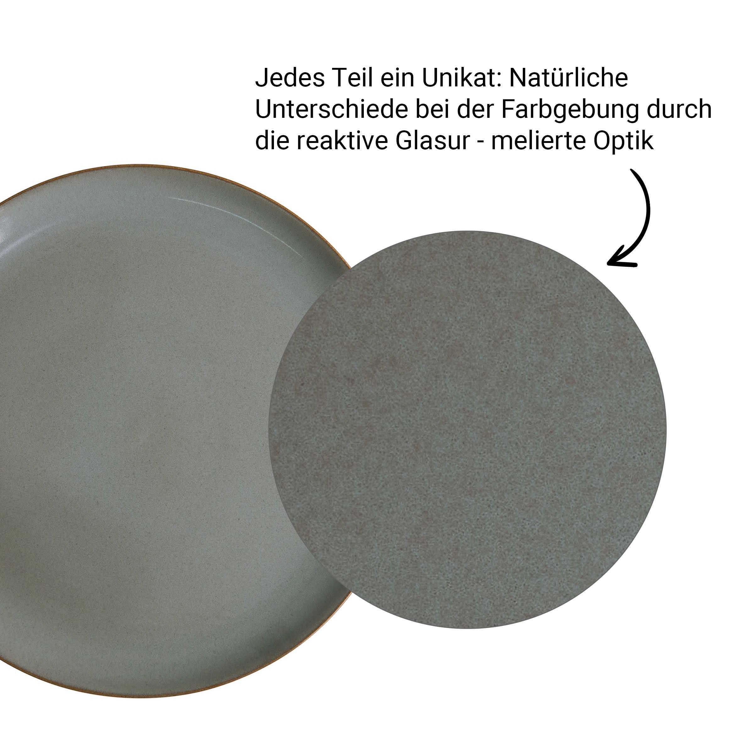 Grau Steinzeug NATIVE Henkel 4x Tasse ohne Tasse BUTLERS 300ml,