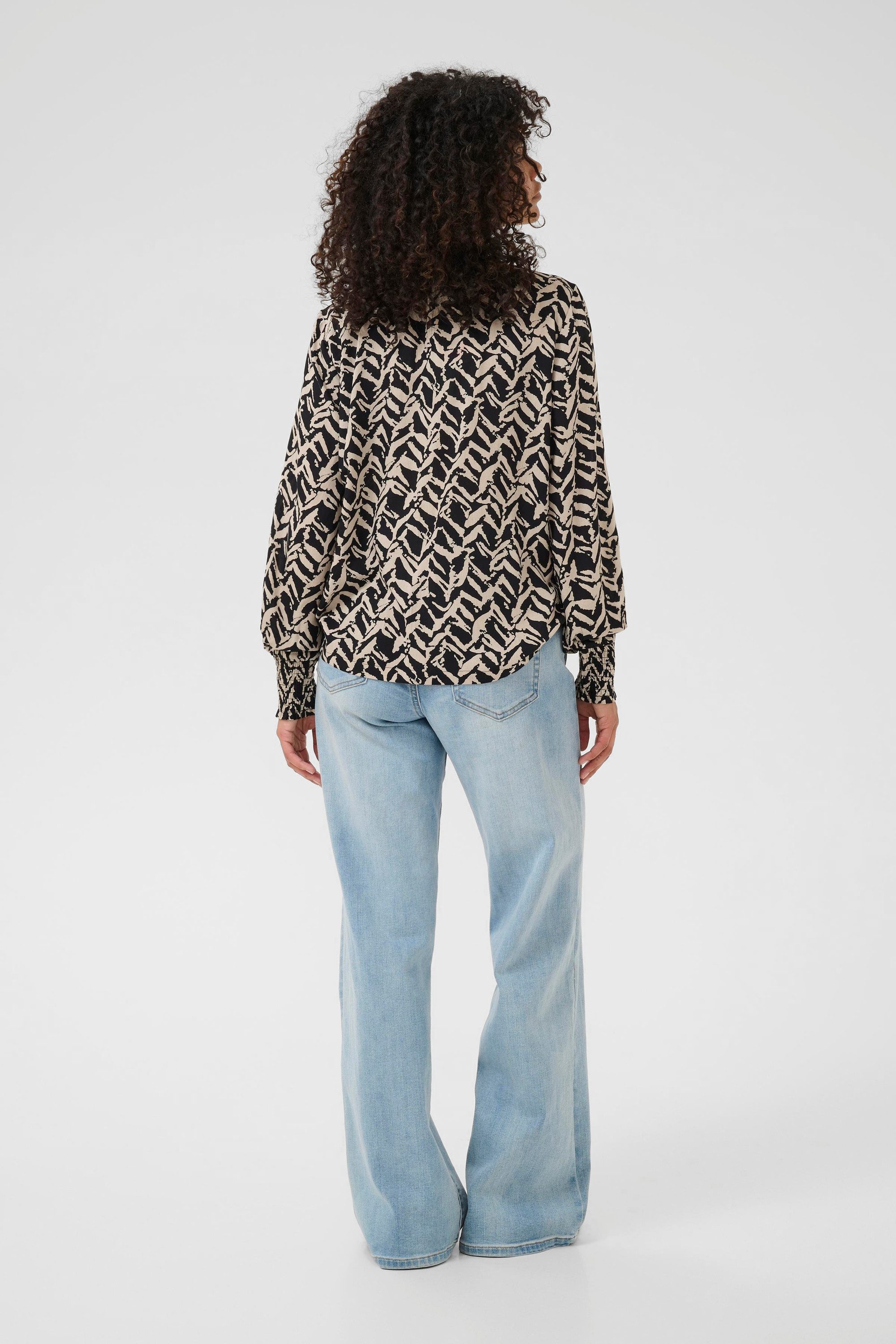 KAFFE Langarmbluse Langarm-Bluse KAdina