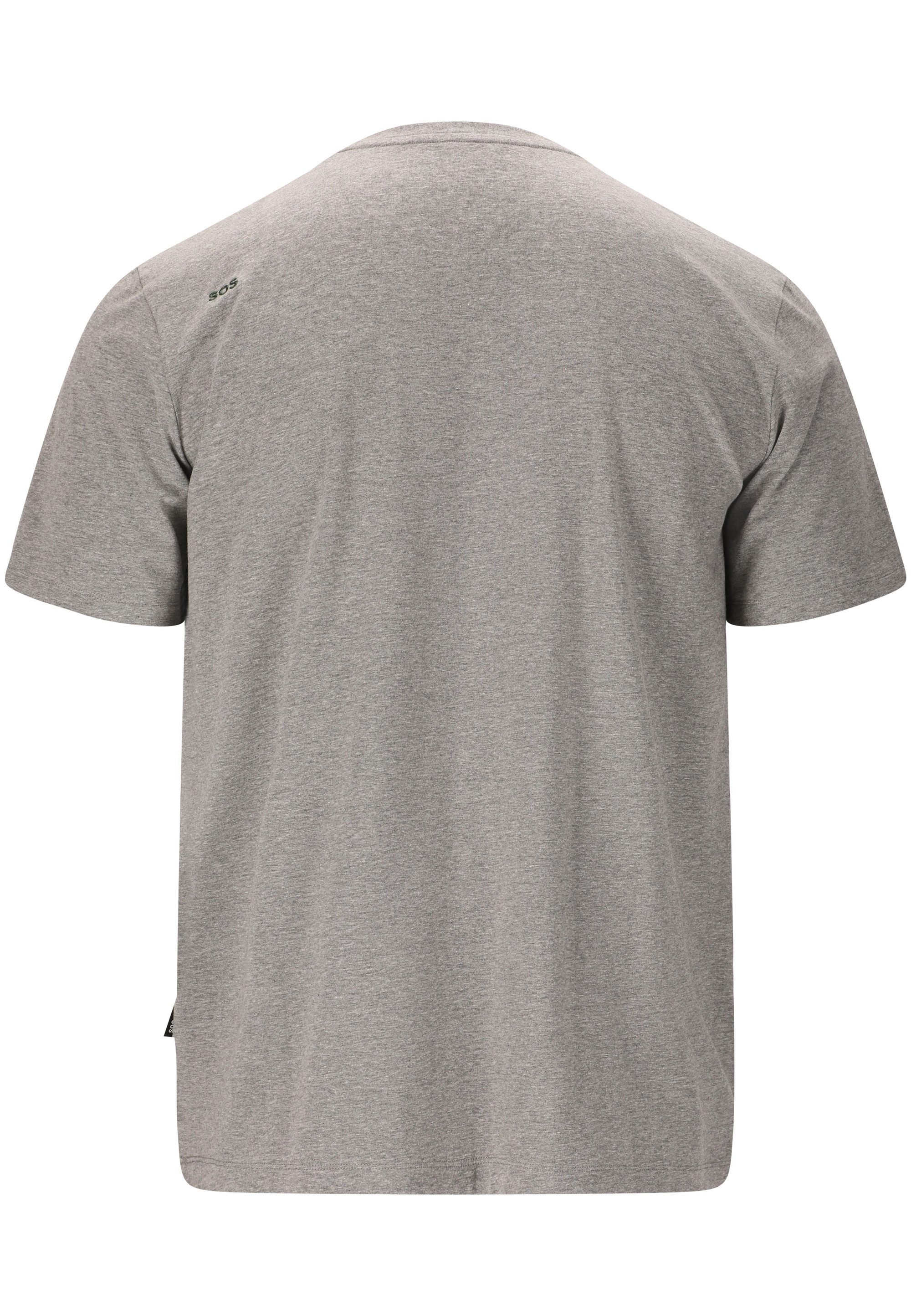 SOS Funktionsshirt Kvitfjell mit biologischer Baumwolle und subtilem SOS-Print