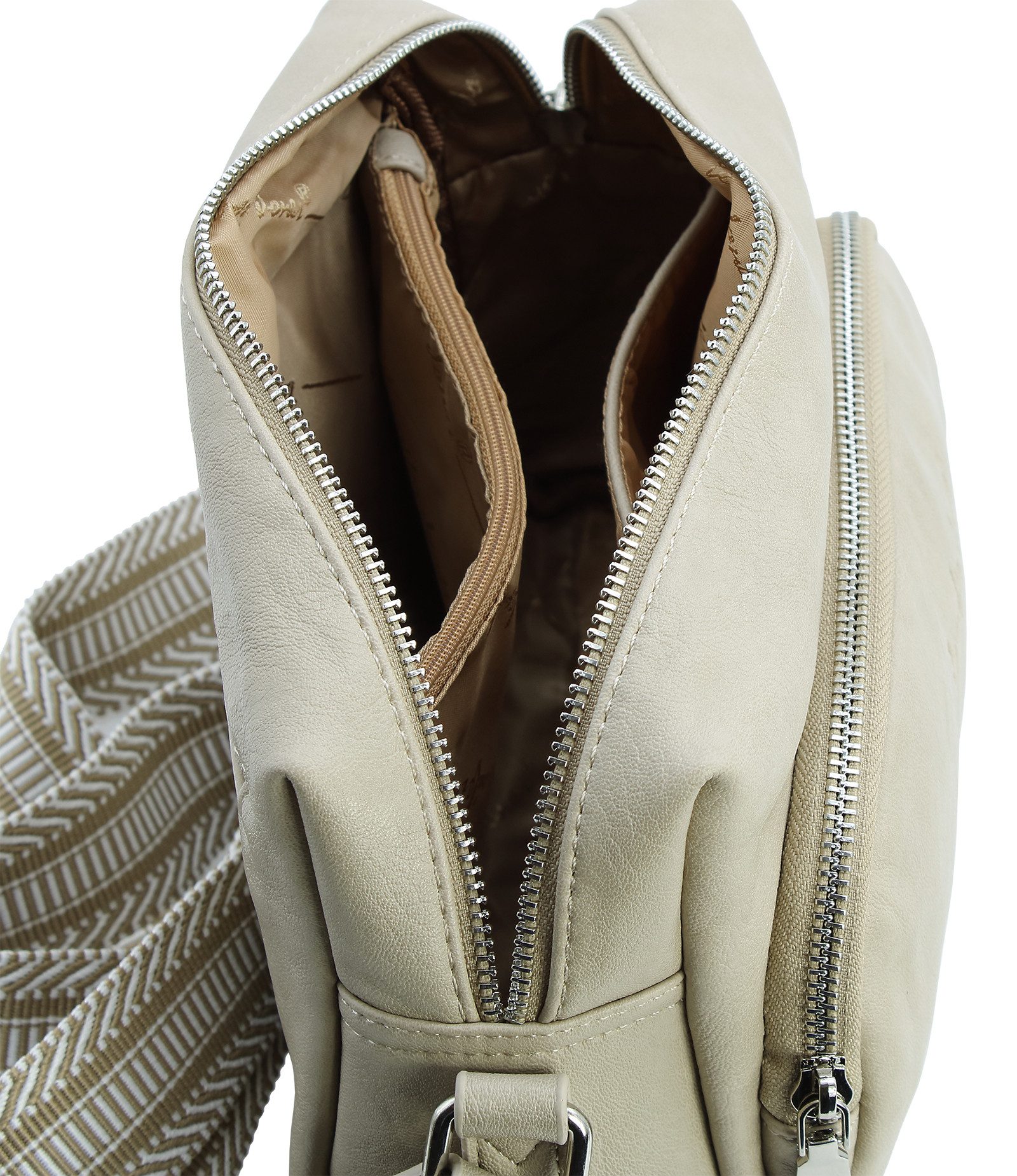 J JONES JENNIFER JONES Schultertasche Modische Damen Umhängetasche – Crossbody Bag mit gewebtem Schultergurt