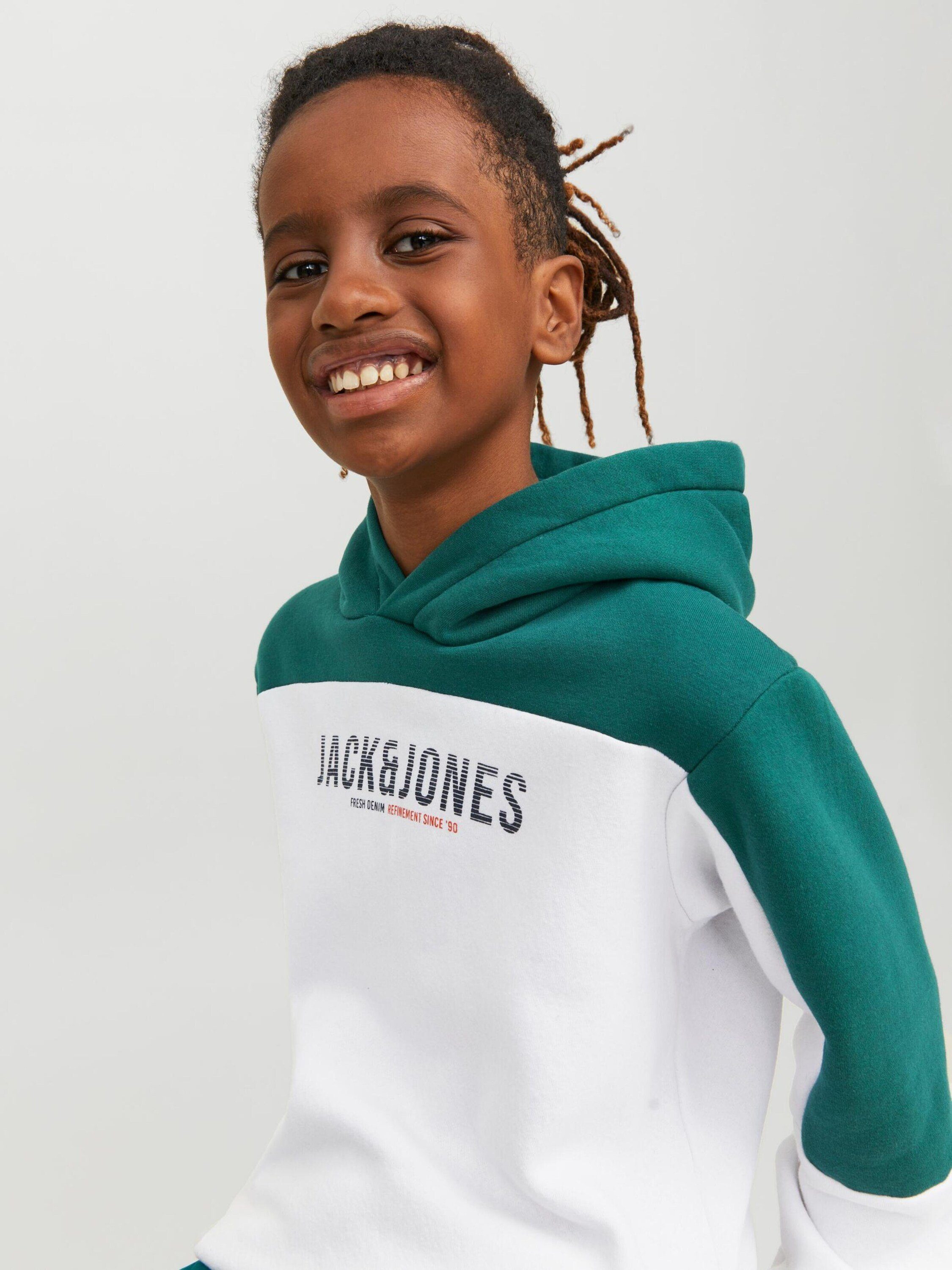 Jack & Jones Junior Sweatshirt (1-tlg) storm Details Plain/ohne Edan