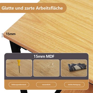 WAOHO Essgruppe Esstisch mit 4 stühlen, Stahlgestell, Essgruppe, Esszimmer-Set