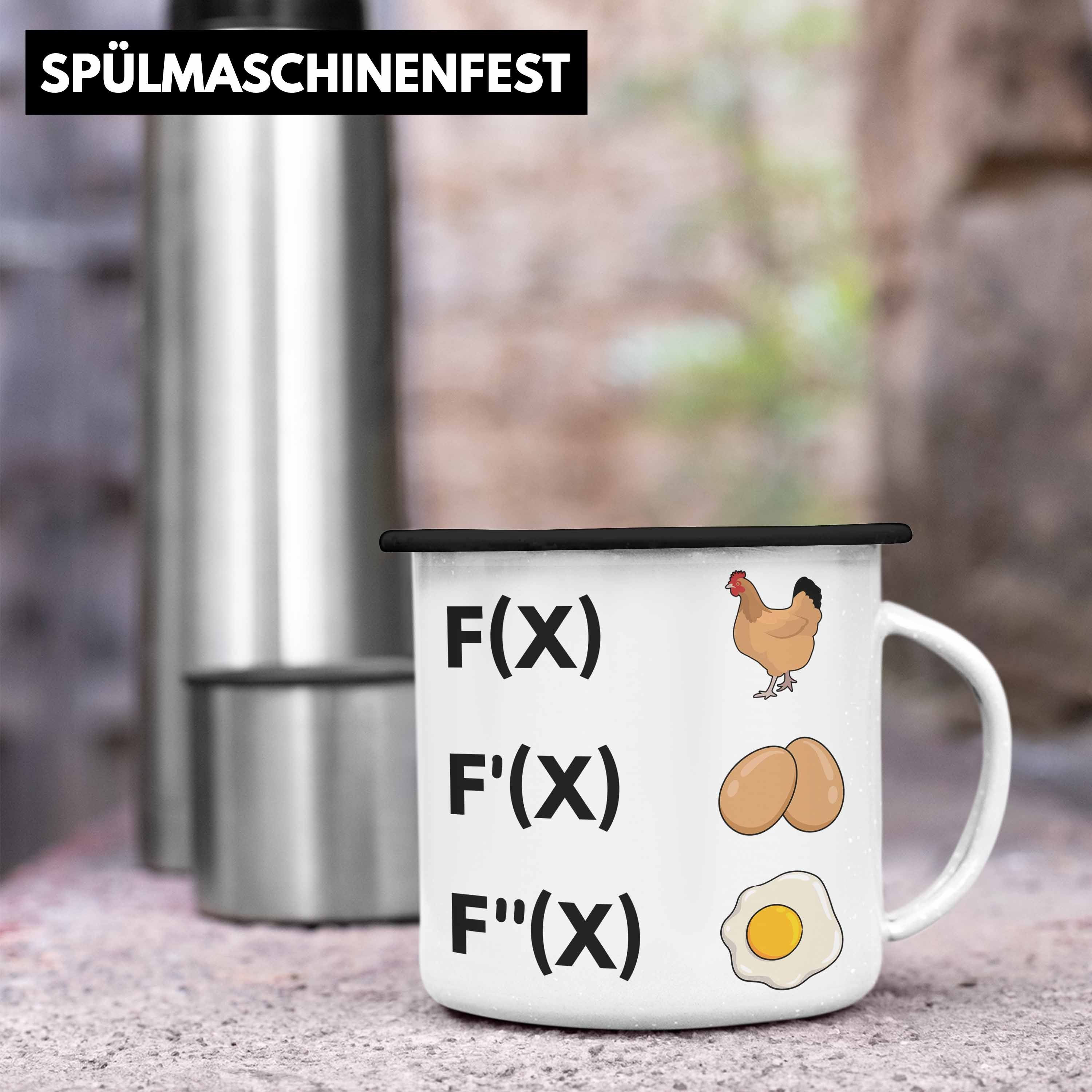 Trendation Thermotasse Trendation - Mathematik Mathe Tasse Emaille Mathelehrer Ableitung Geschenk Lustiges Lehrer Schwarz