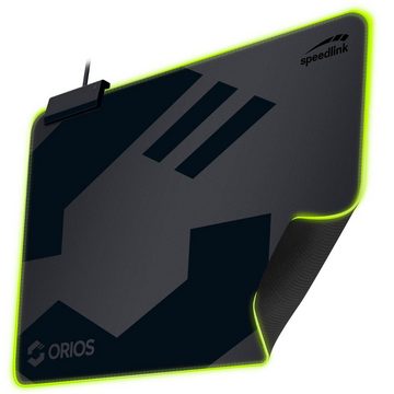 Speedlink Mauspad ORIOS M LED Beleuchtung Gaming Maus-Pad PC, Gaming-Mousepad, Aufrollbar, rutschfest, flach (3mm)