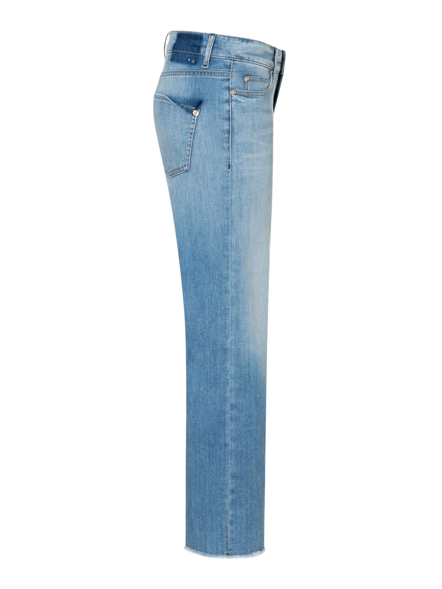 Cambio Stretch-Hose blau,Casual,Baumwolle,Unifarben,Flared Fit,Mittel