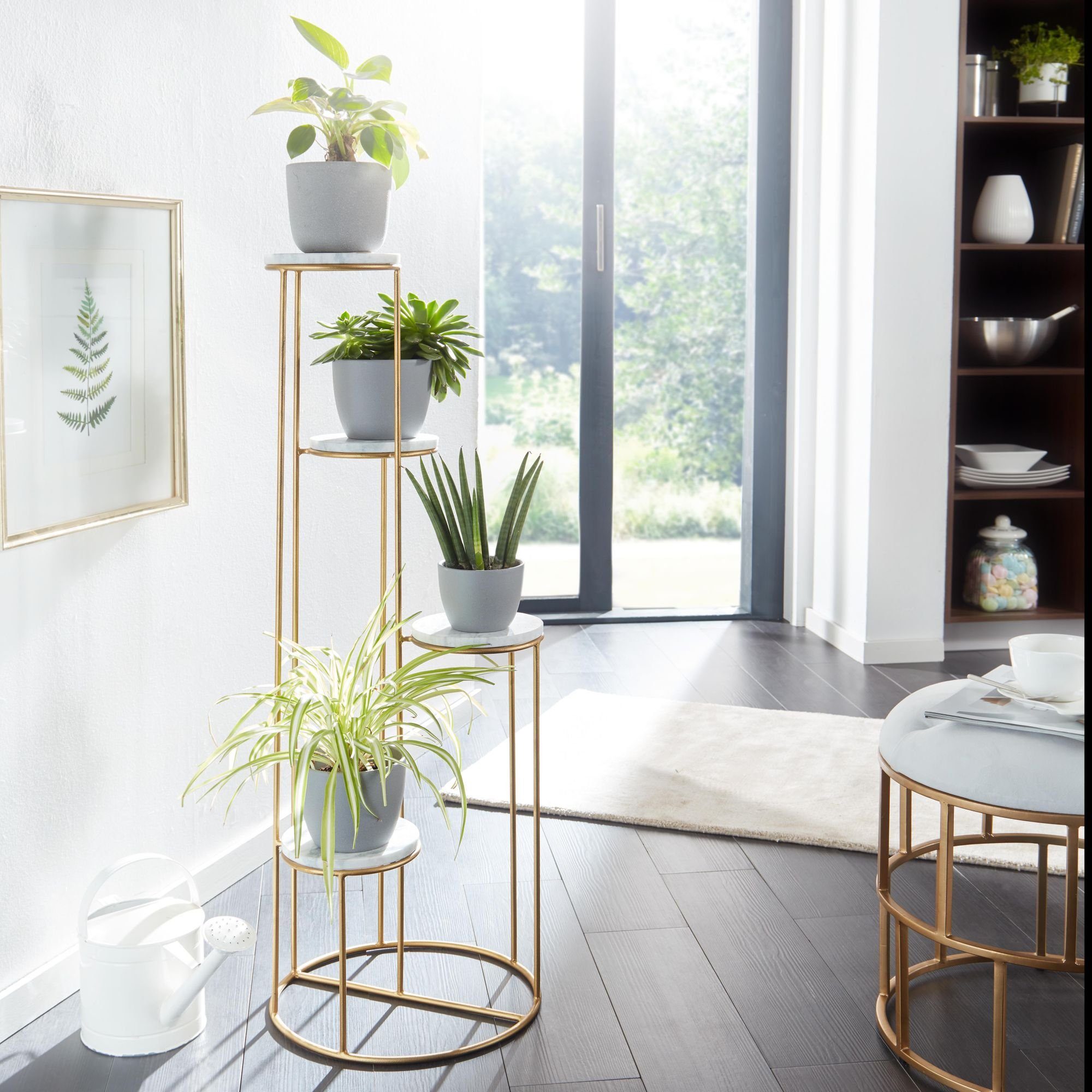elegant KADIMA DESIGN Marmor-Pflanzenhalter, dein Zuhause Dekoriere Blumenständer