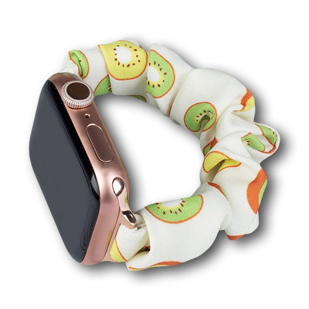 Hurtel Uhrenarmband Stoffarmband Wechselarmband Smartwatchband, Gummizug, Kiwi-Muster, Schnellwechsel