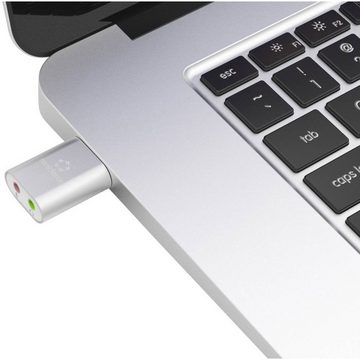 Renkforce USB-Headset-Adapter / Externe Mini-Soundkarte Soundkarte, externe Kopfhöreranschlüsse