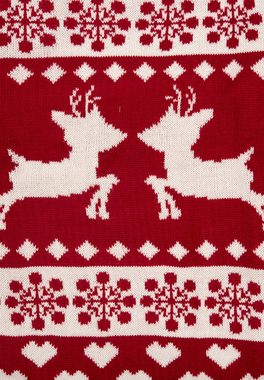 United Labels® Weihnachtspullover Winterpullover - Rentiere Ugly Sweater Damen Rot