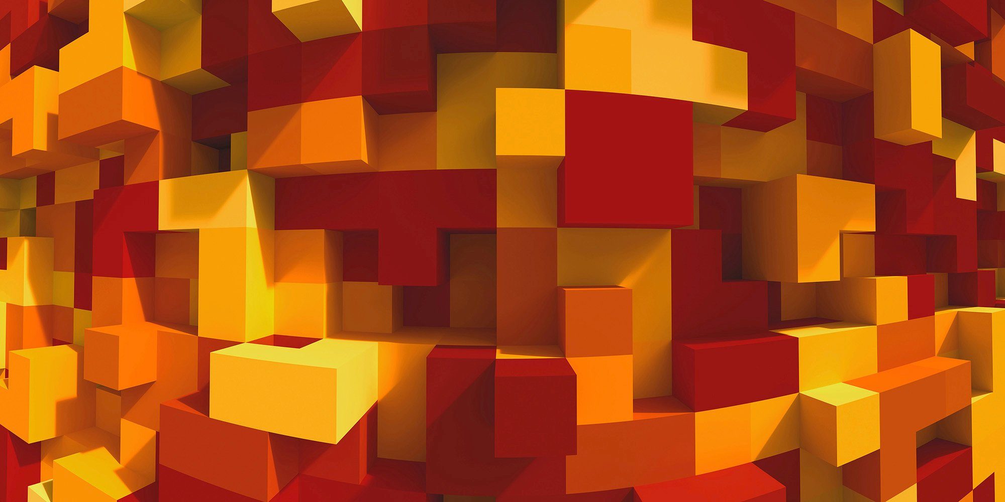 Architects Paper Fototapete 3D Cubes Orange, (Set, 5 St), Vlies, Wand, Schräge
