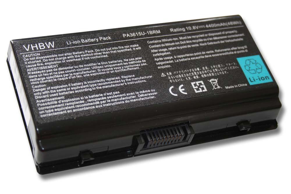 vhbw kompatibel mit Toshiba Satellite L45-S7xxx, L45-SP2066, L45-S7424 Laptop-Akku Li-Ion 4400 mAh (10,8 V)