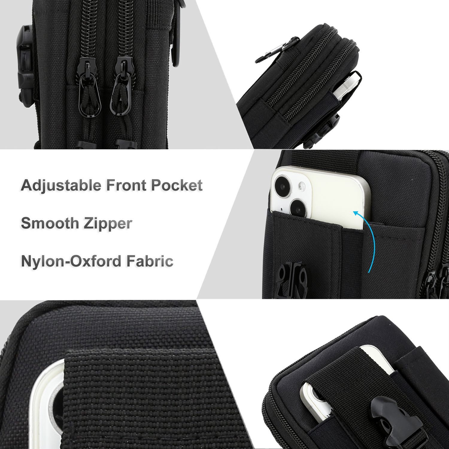 Cadorabo Handytasche für iPhone 17 PRO MAX (1-tlg), Hülle mit Schultergurt Handyhalter Outdoor Gürteltasche Hüfttasche – Bild 5 von 5