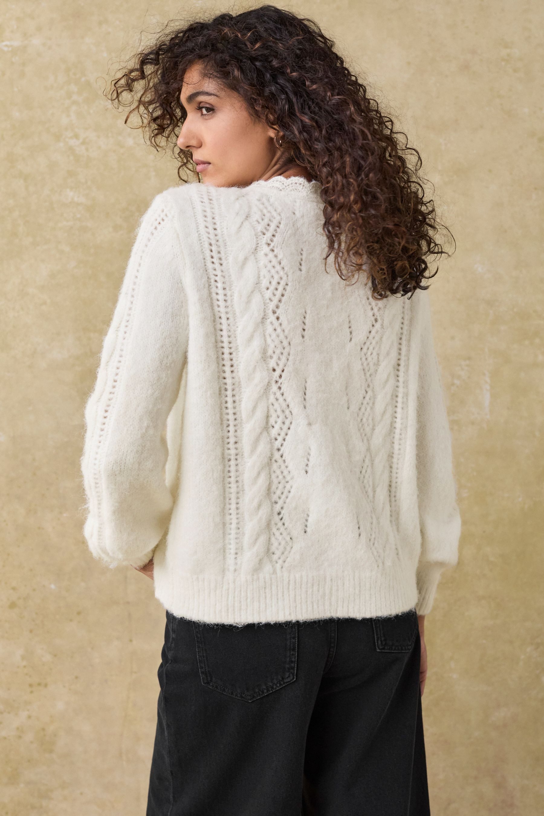 Next Strickjacke Strickjacke aus Spitze mit günstig online kaufen