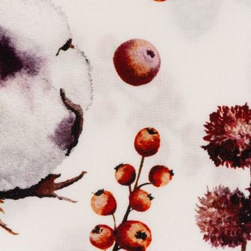 SCHÖNER LEBEN. Stoff Baumwollstoff Popeline Digitaldruck Herbst Winter Pflanzen 1,50m, allergikergeeignet
