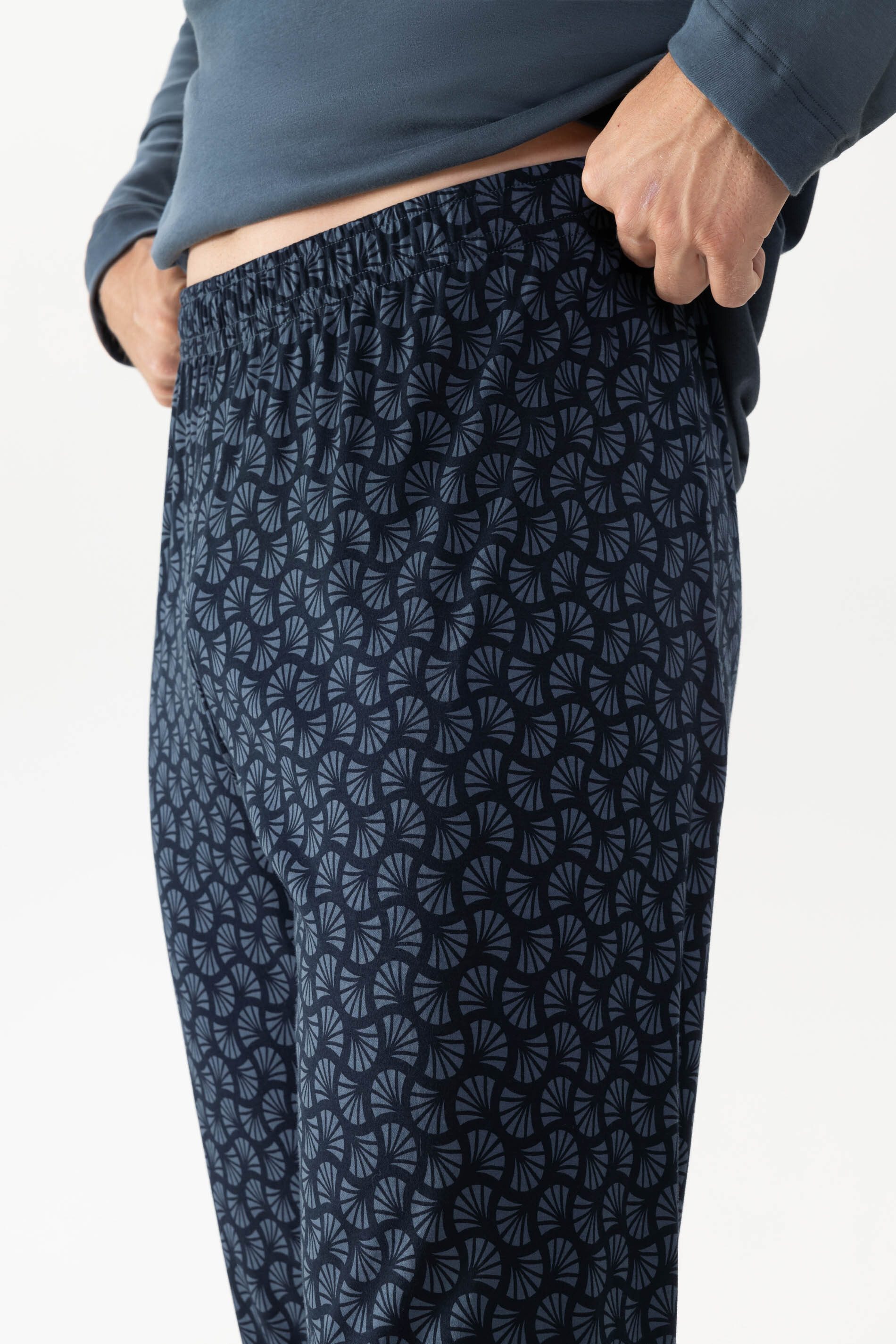Mey Schlafanzug Mey Herren Anzug lang Serie Silhouettes Pattern (2 tlg)