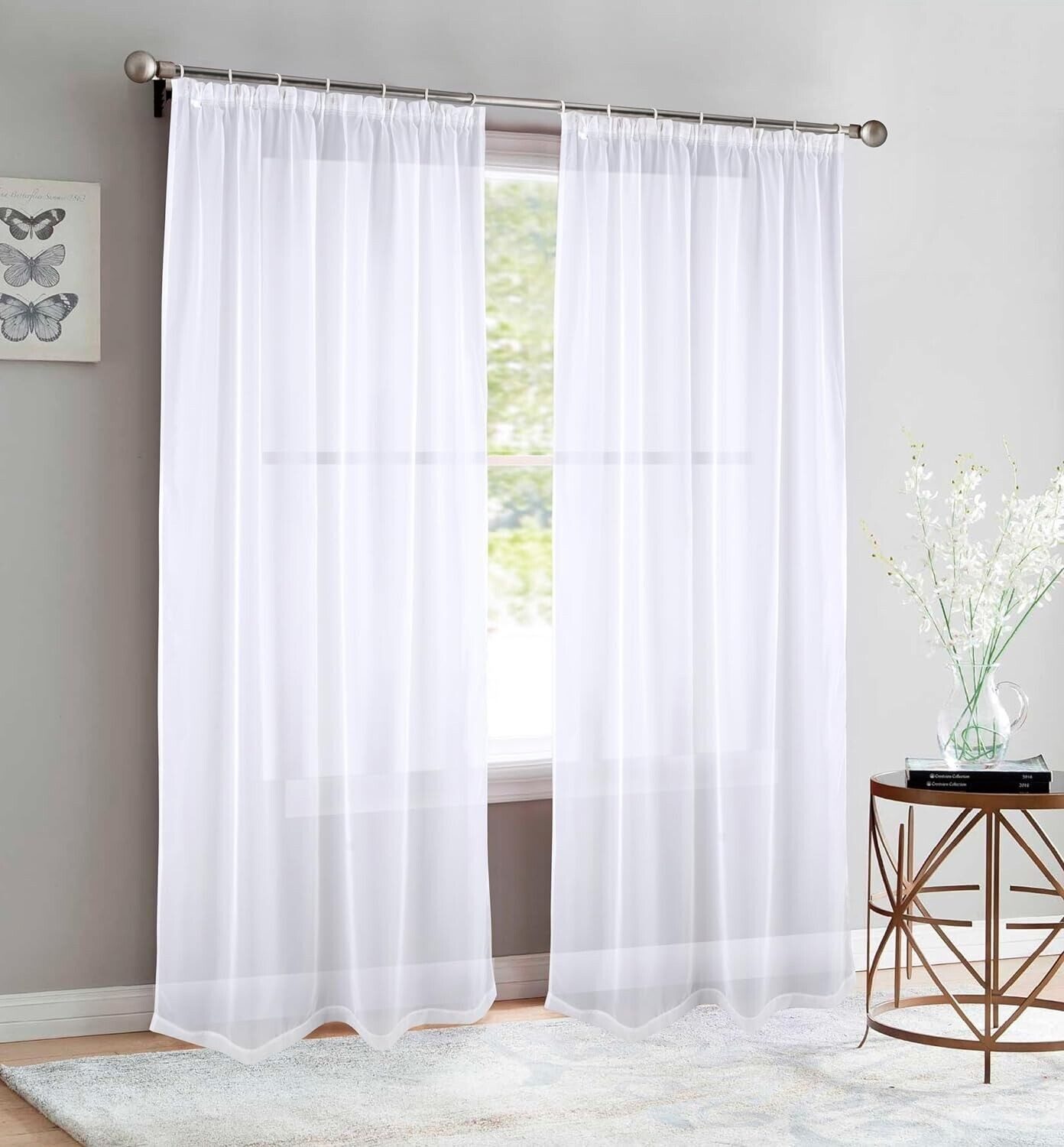 Brilliant Gardine Transparent / Vorhang / Gardine / 140x245cm / Kräuselband günstig online kaufen