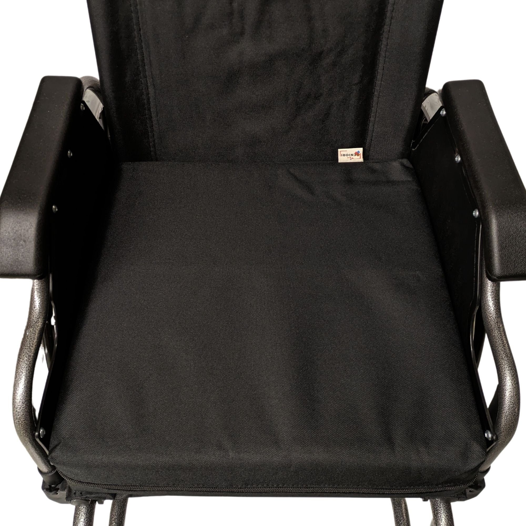 Seniori Sitzkissen SENIORI Rollstuhlkissen 42x42x8cm Antidekubitus Schaumstoffschicht, 2K. Schwarz