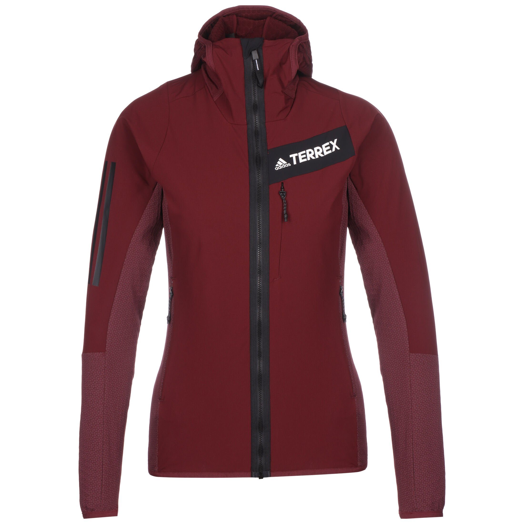 adidas Performance Trainingsjacke Techrock Flooce Wind Fleecejacke Damen weinrot