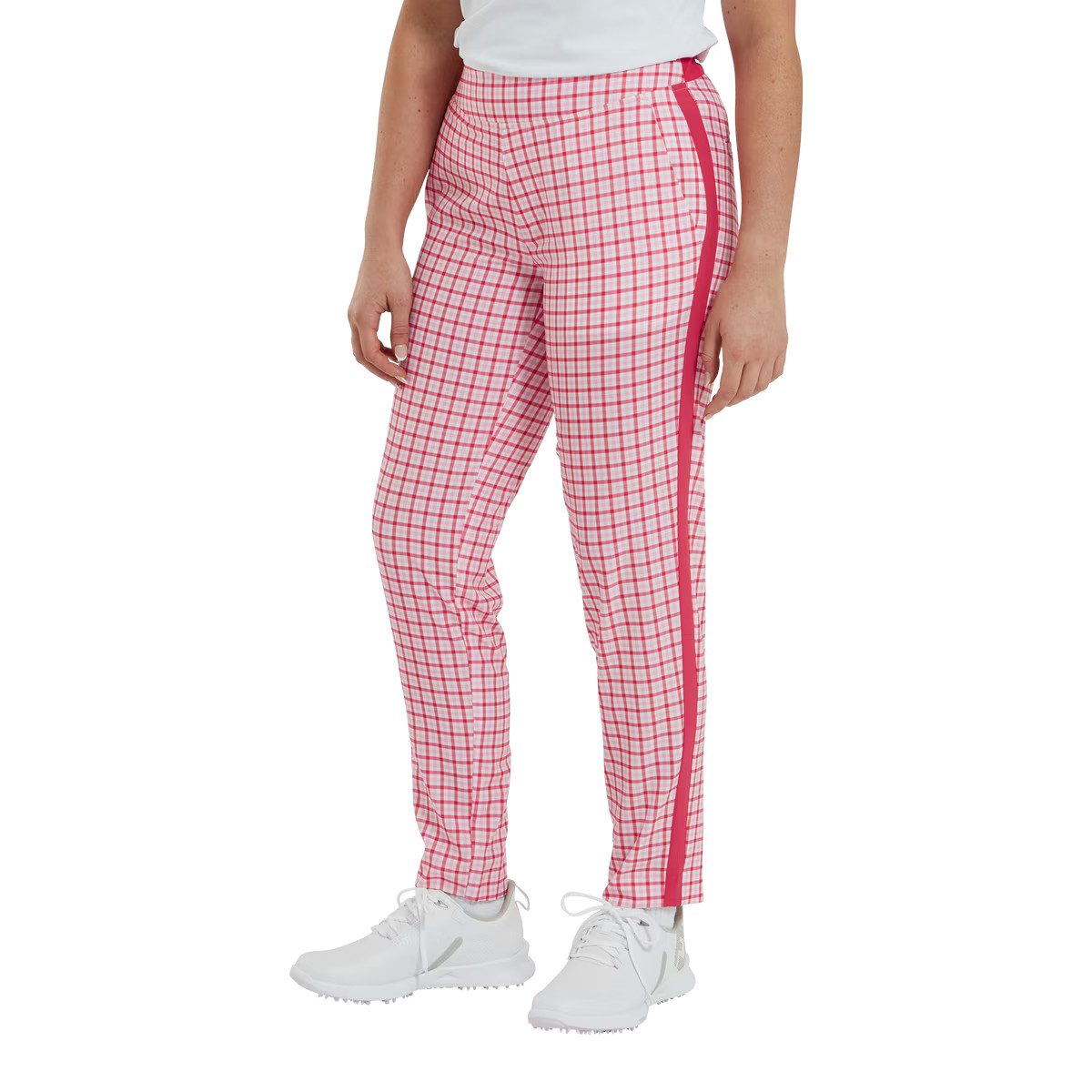FOOTJOY Golfhose FootJoy Golf Hose Gingham 7/8 Stretch Pink/Rot