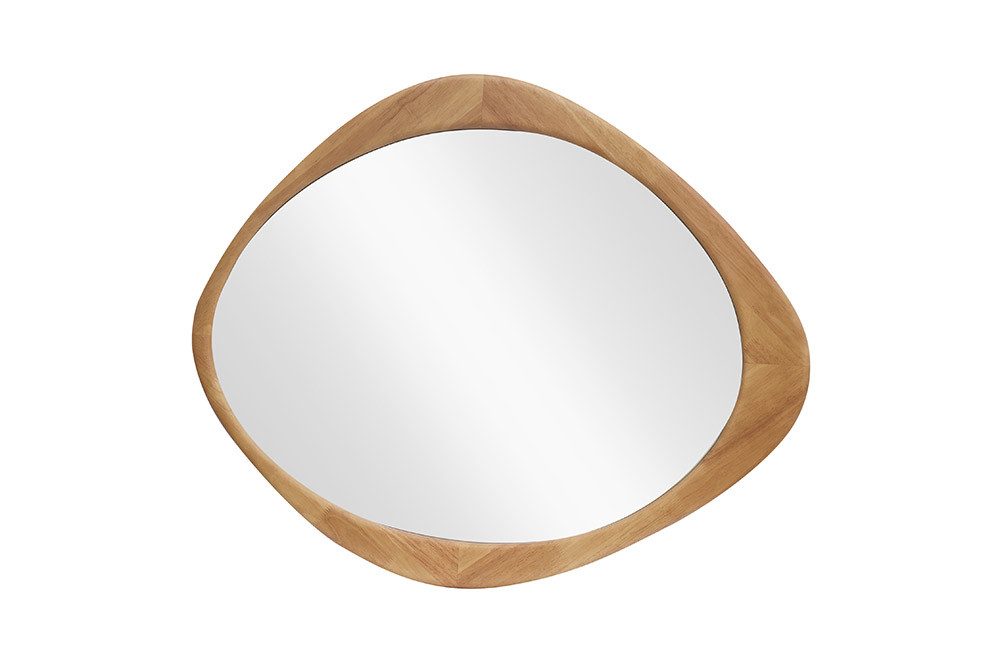 riess-ambiente Wandspiegel ORGANIC 90cm natur – Eichenholz-Design, asymmetrisch, variabel (Einzelartikel, 1-St), Dekoration mit natürlicher Maserung – ideal für Flur oder Schlafzimmer