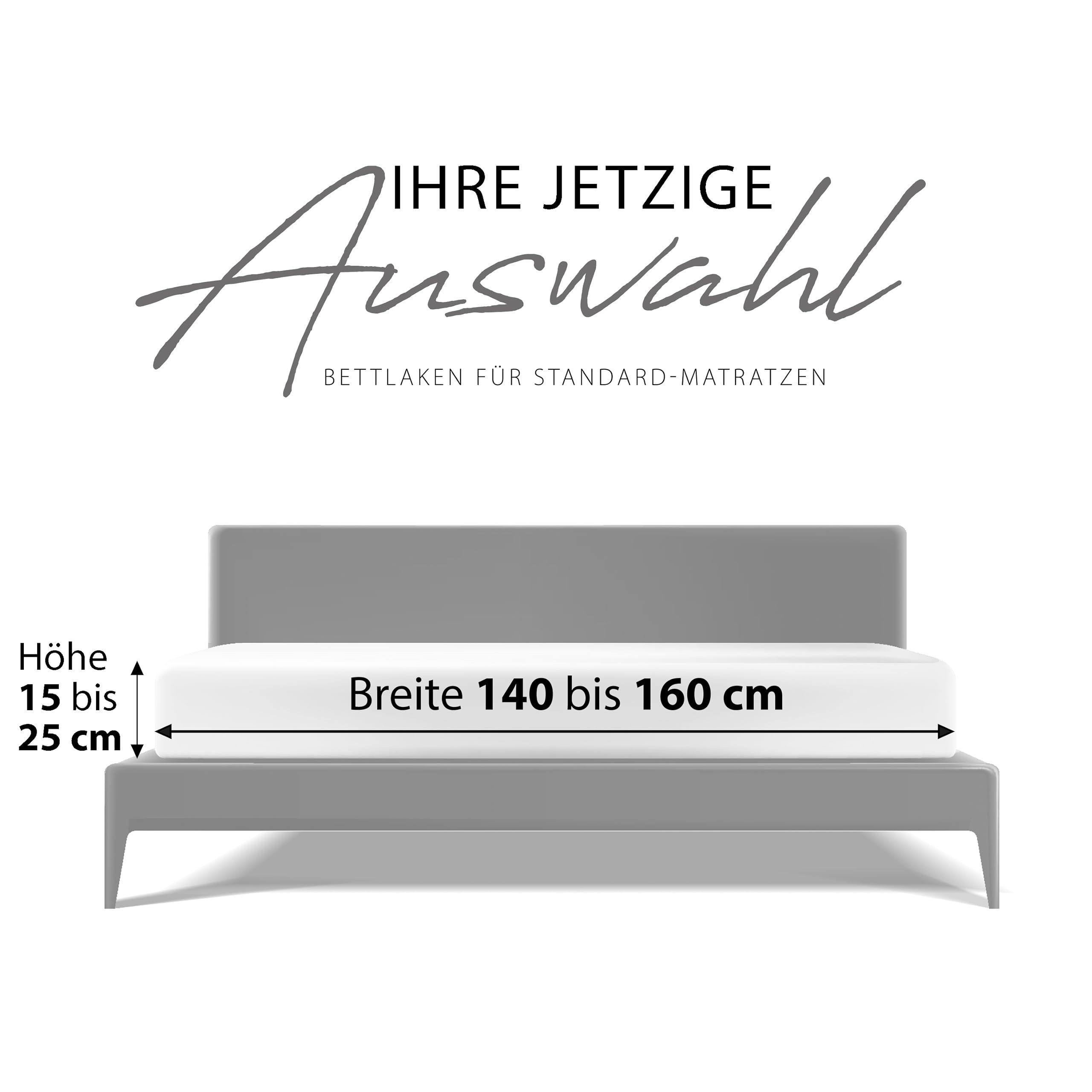 Hausfelder Spannbettlaken Premium Spannbettlaken (140/160x200cm, Anthrazit- günstig online kaufen