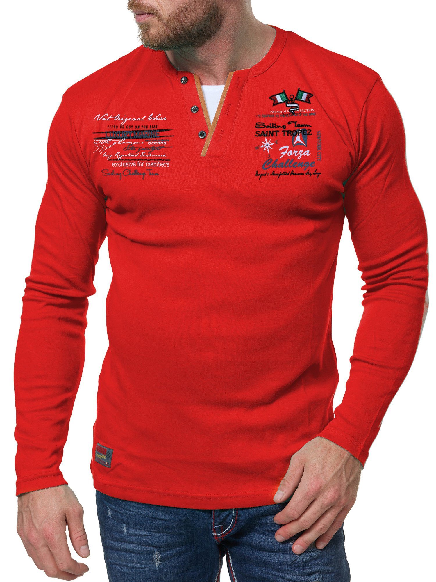 L.gonline Langarmshirt Herren Longshirt, Langarm T-Shirt, günstig online kaufen